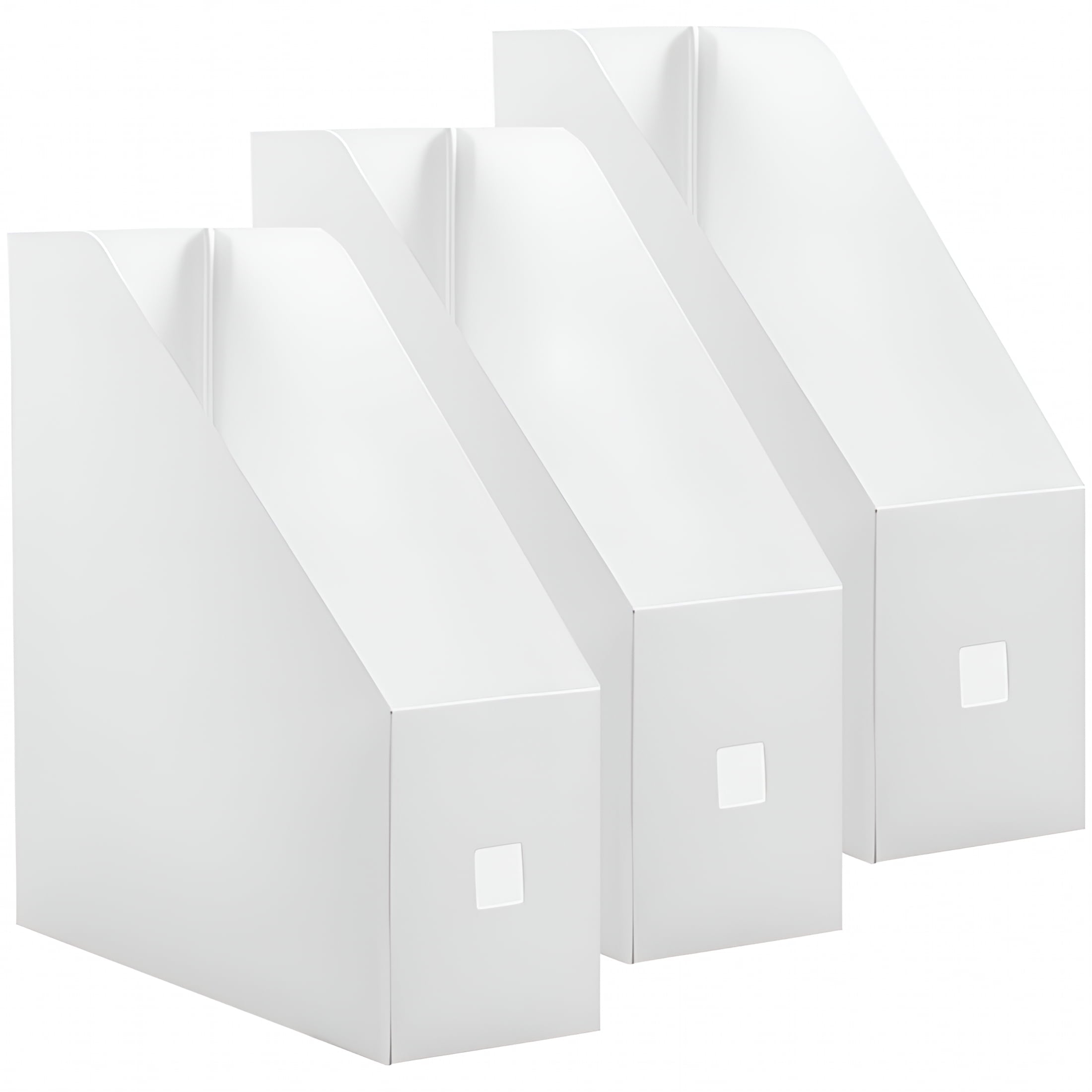 3Pcs File Document Box Book Storage Rack Plastic Files Books Holders Office Magazine Holder 1.61x9.43x3.54in - Image 3