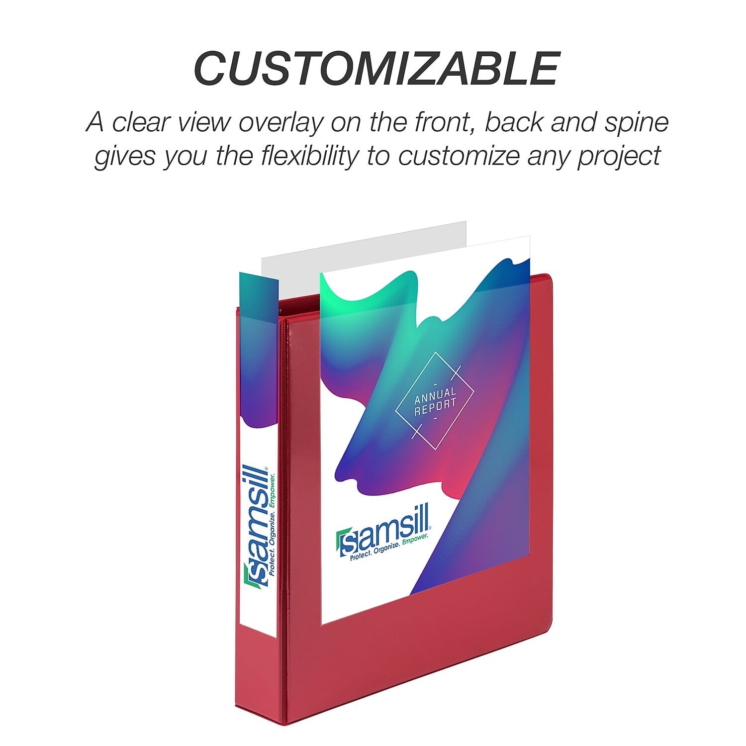 Durable 1.5 Inch Binder, D Ring Customizable Clear View Binder, Basic Assortment, 4 Pack, Each Holds 350 Page - Image 5