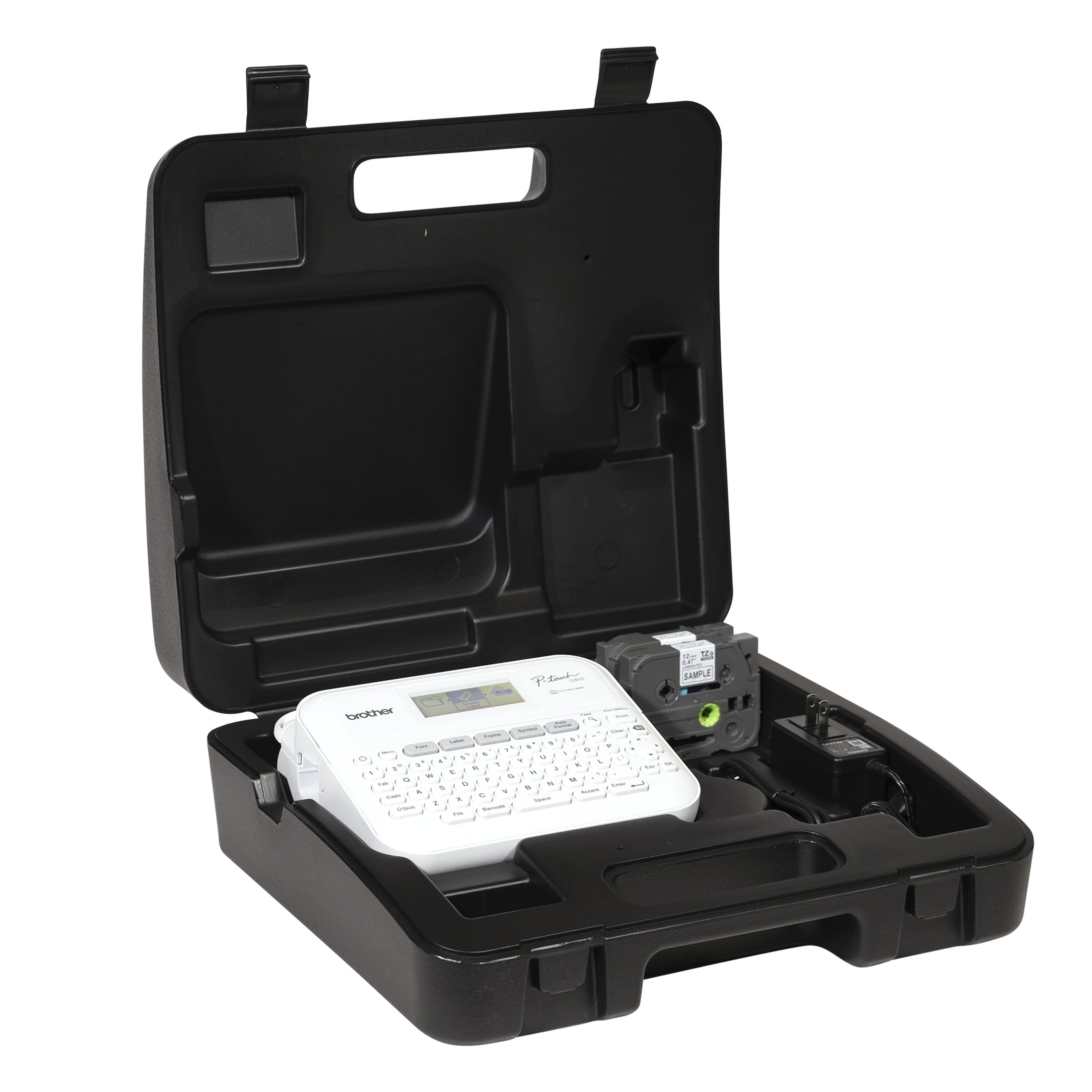Home / Office Advanced Cected Label Maker , Includes Carry case and 4m Black Print on Clear Sample Label Tape ~1/2 (1... - Image 2