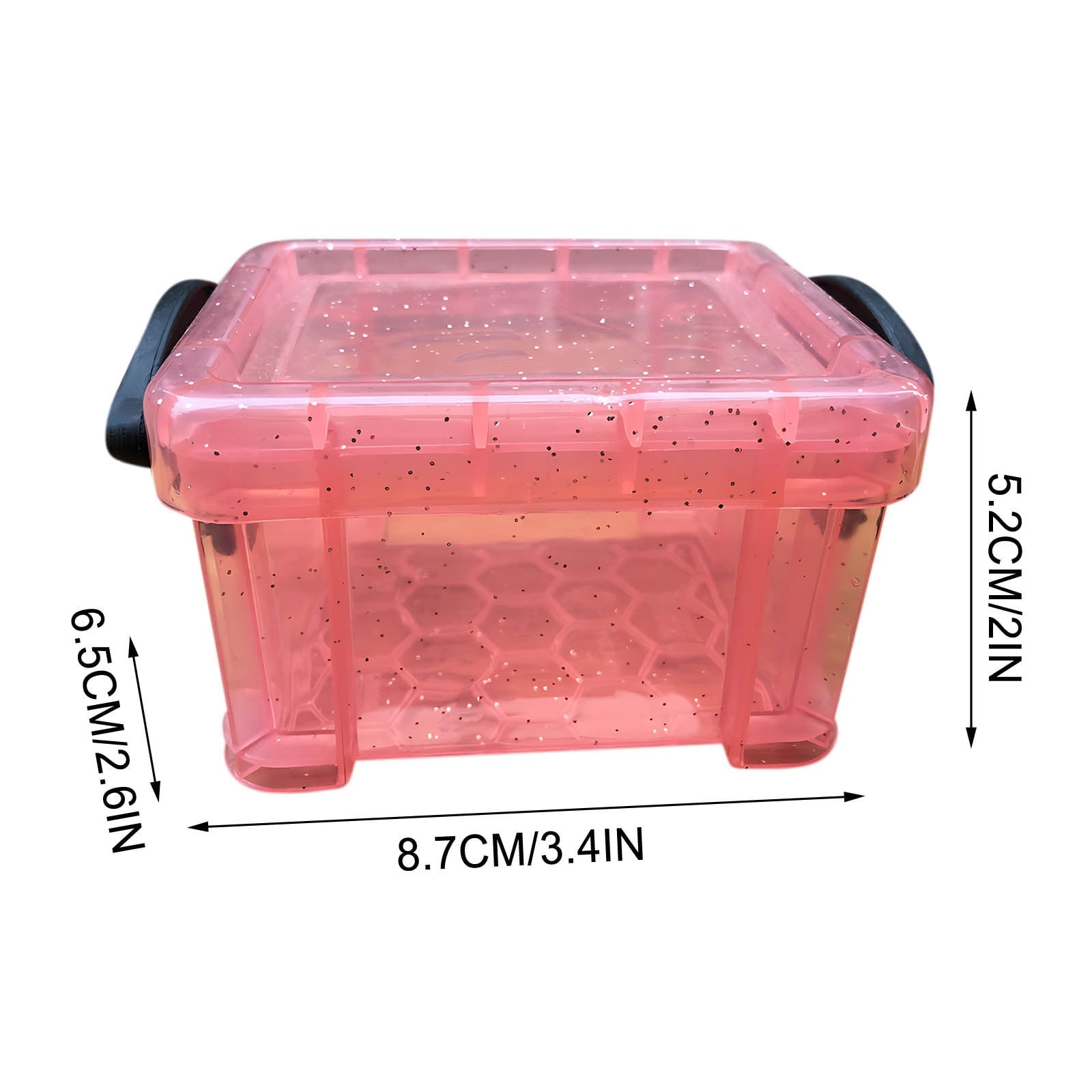 Colorful Storage Bins with Lids,Small Storage Boxes,Stackable Clear Storage Organizer Bins for Office Home Supplies - Image 3