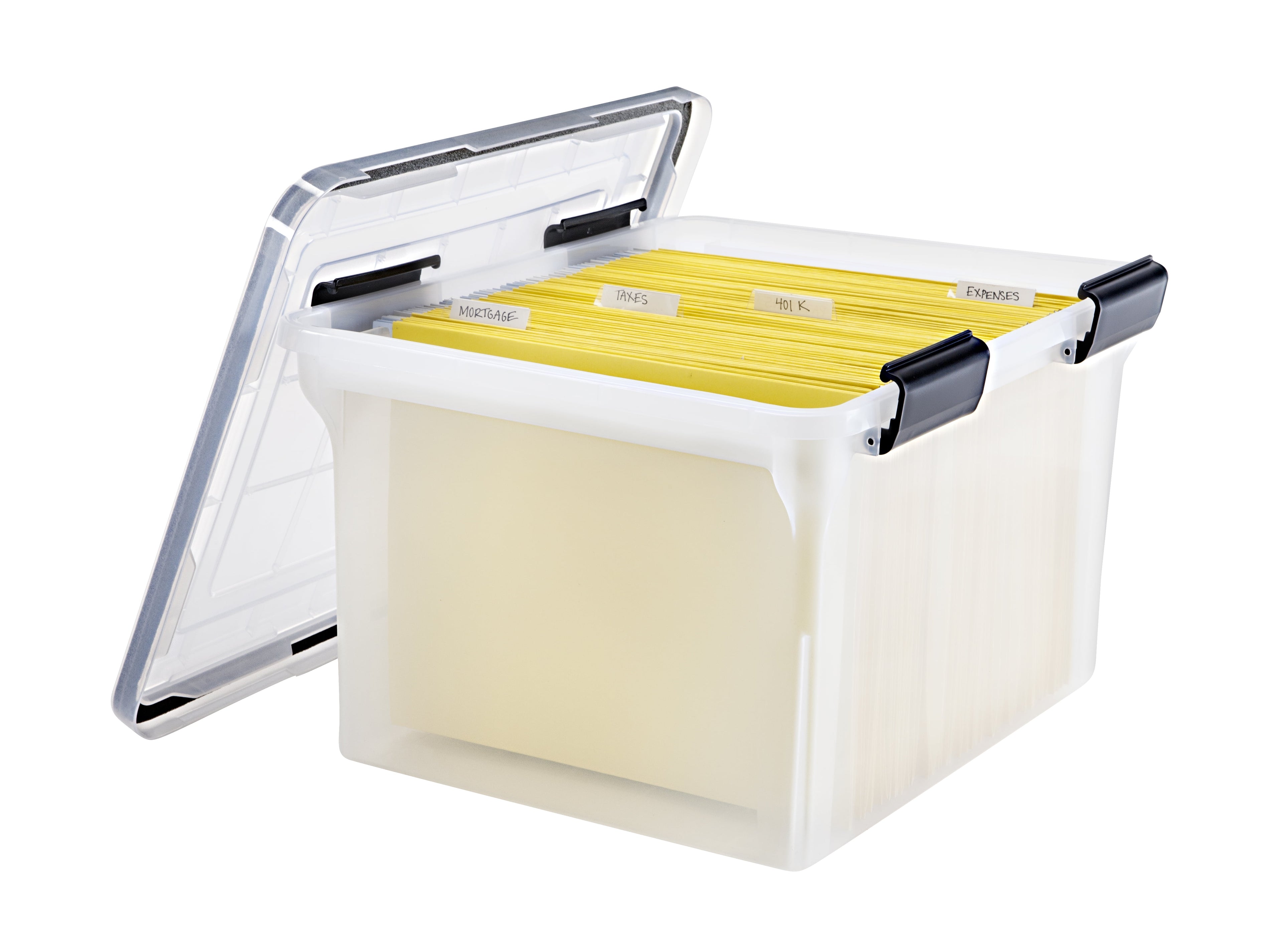 File Box WeatherPro File Organizer Plastic File Box for Letter/Legal File, Durable Lid and Seal w/ Secure Latching Bu... - Image 5