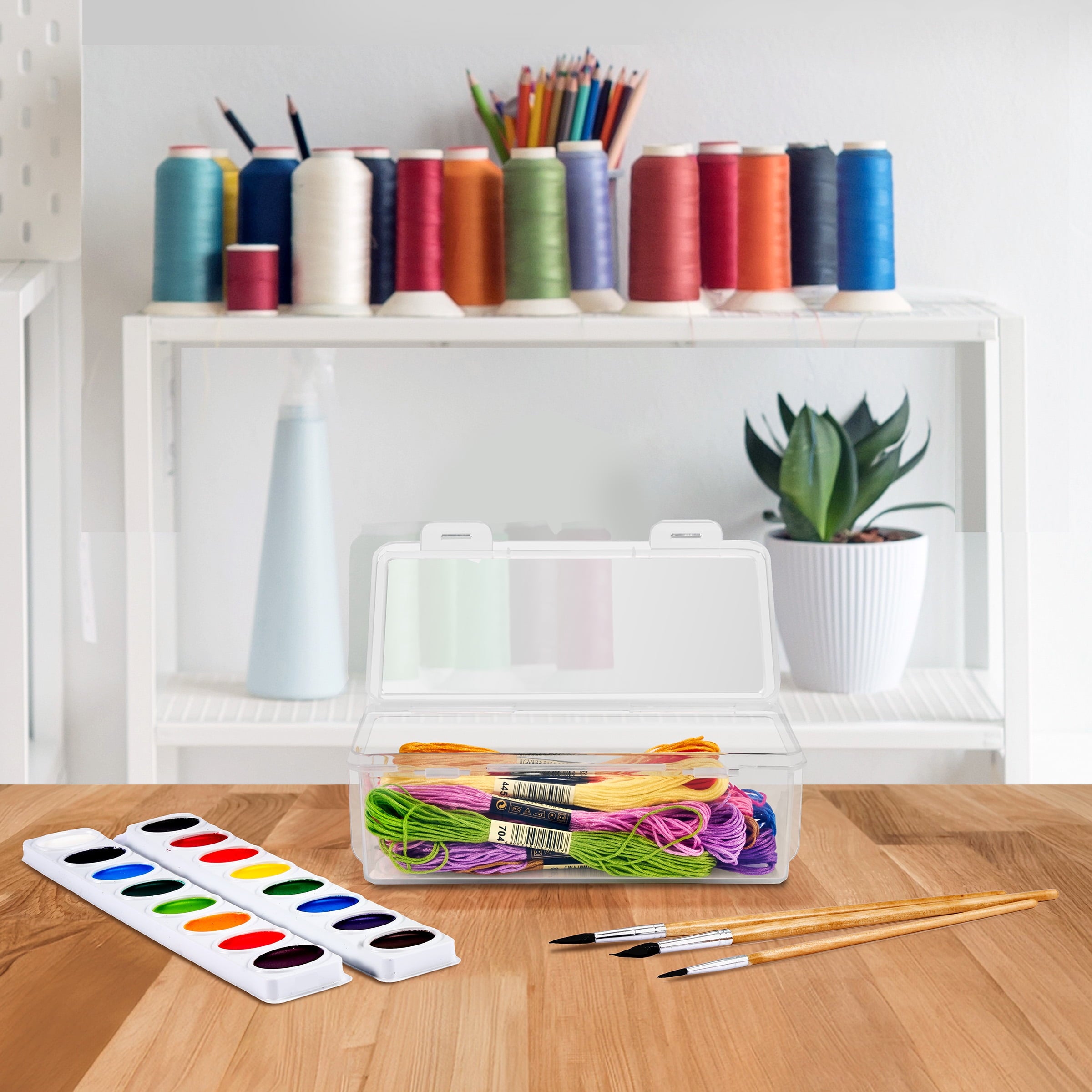 12-Piece Sewing and Craft Material Storage Container Set with Lids - Storage for Sewing Materials, Small Beads, Acces... - Image 3