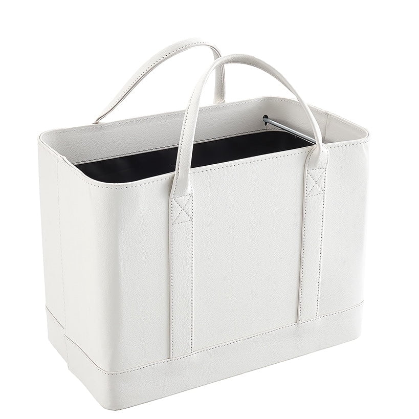 The Lakeside Collection Faux Leather Letter-Size File Organizer, Black - Image 4