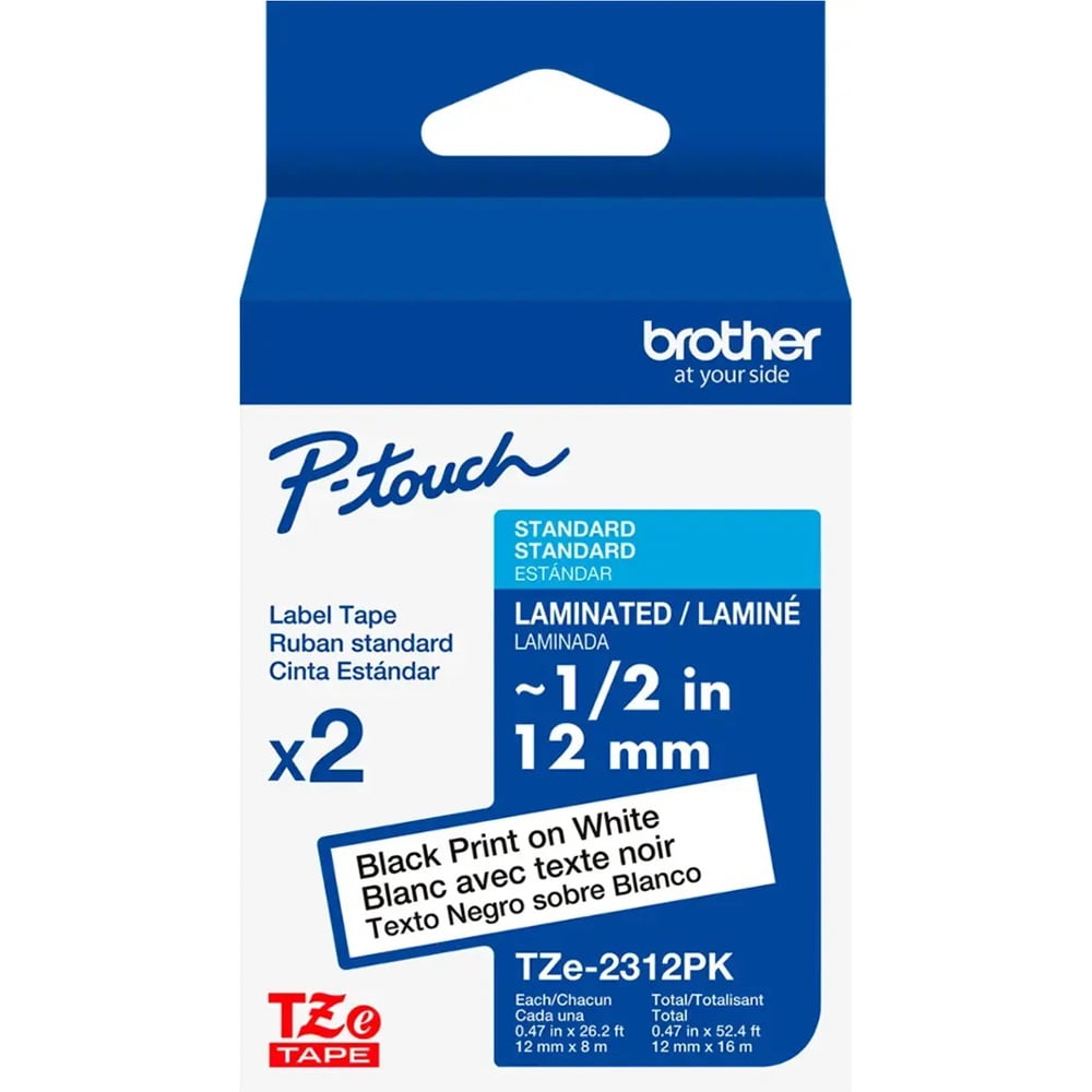 Home/Office Everyday Label Maker Bundle with P-touch Black Print on White Laminated Label Tape - Image 5