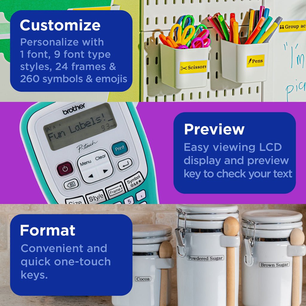 P-Touch Handheld Personal Label Maker with Tape, New, 1 Piece - Image 3