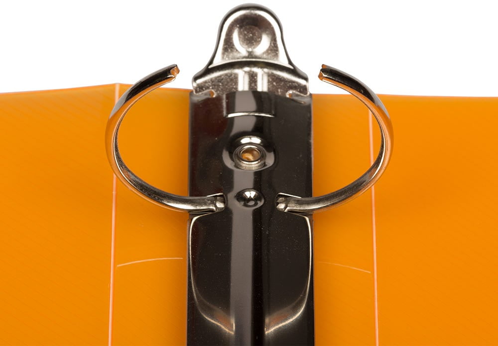Plastic 1 1/2 in Binders, 3 Metal Rings, Orange, 1/Pack - Image 2