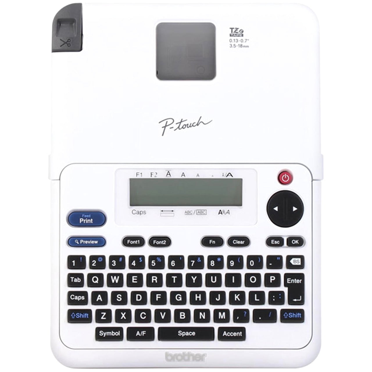 P-Touch PT-2040W Labeler Maker White Bonus 2 Label Tapes & AC Adapter Home Office School Machine 65604 - Image 4