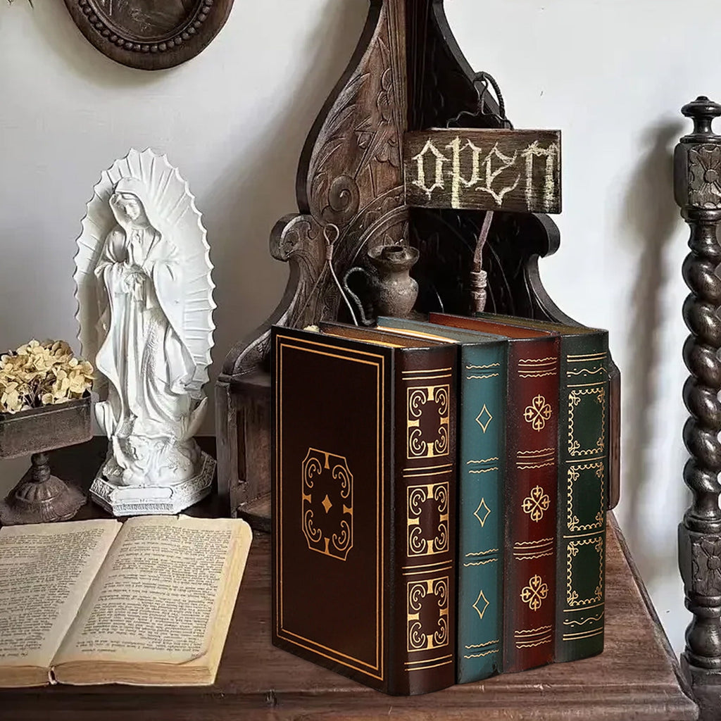 Book Box Book Shaped Storage Box Fake Book Decor Book Prop Hollow Book Decorative Box Vintage Book Novel Look Storage... - Image 5