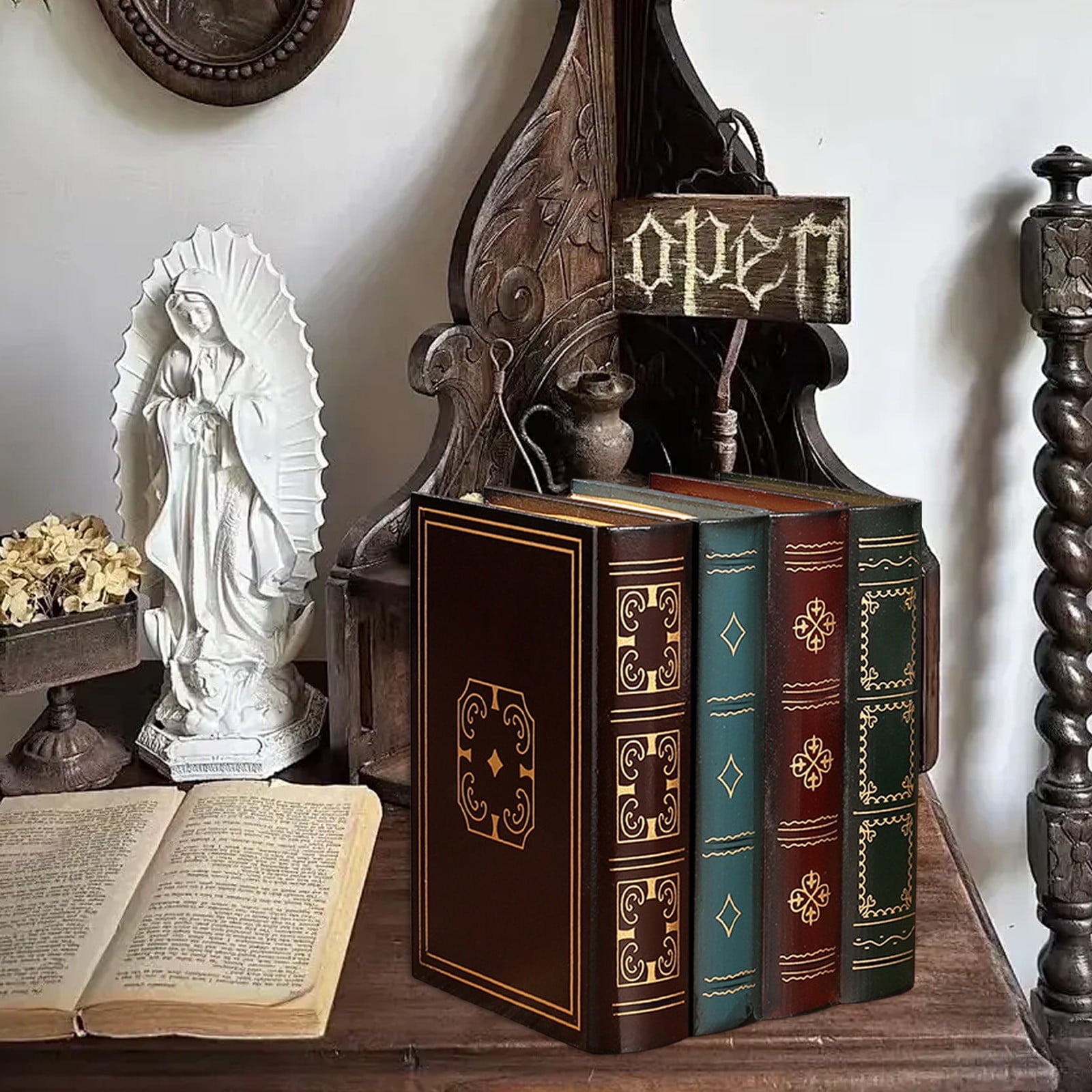 Book Box Book Shaped Storage Box Fake Book Decor Book Prop Hollow Book Decorative Box Vintage Book Novel Look Storage... - Image 5