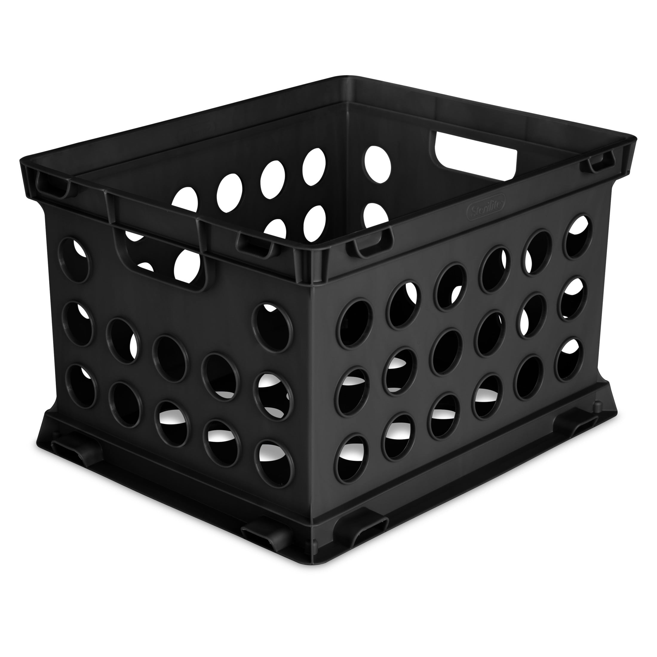 (6 pack) File Crate, Versatile Plastic Storage Bin with Through Handles, Fits Letter & Legal-sized Hanging Files, Sta... - Image 2
