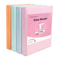 3 Ring 1 inch Binders Round Ring View Notebooks Binders O-ring 3 Ring 200 Sheets of Letter Size Paper Organizer with Pockets 4-Pack Assorted