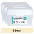 (3 pack) Pen+Gear Desktop Storage Box, 3" x 5", White, Plastic Storage Organizer For Home & Office White