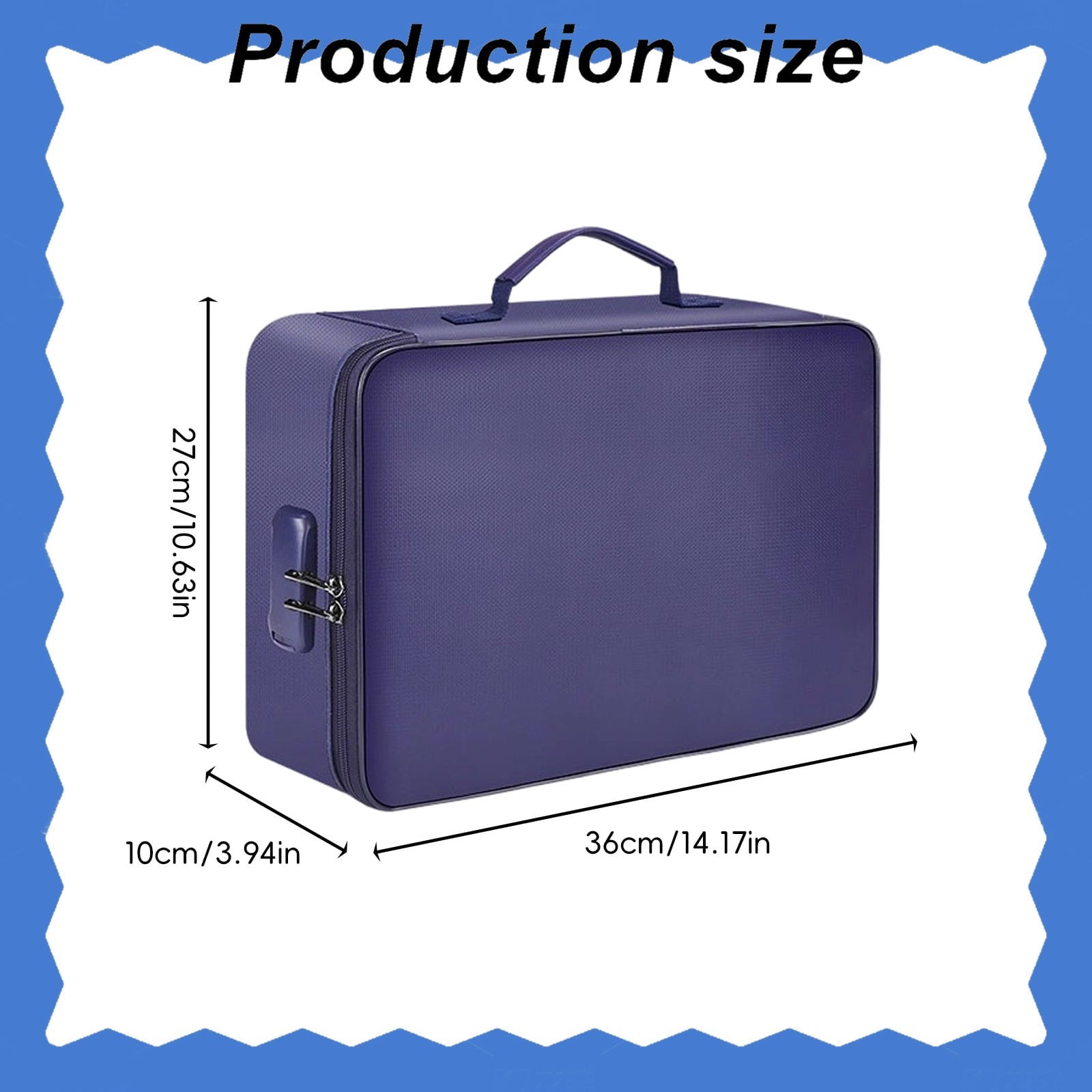 with Lock, Portable Fire Safe Box, Fire Proof File Box for s, Passport, Certificates and Laptop, Important Organizer,... - Image 3