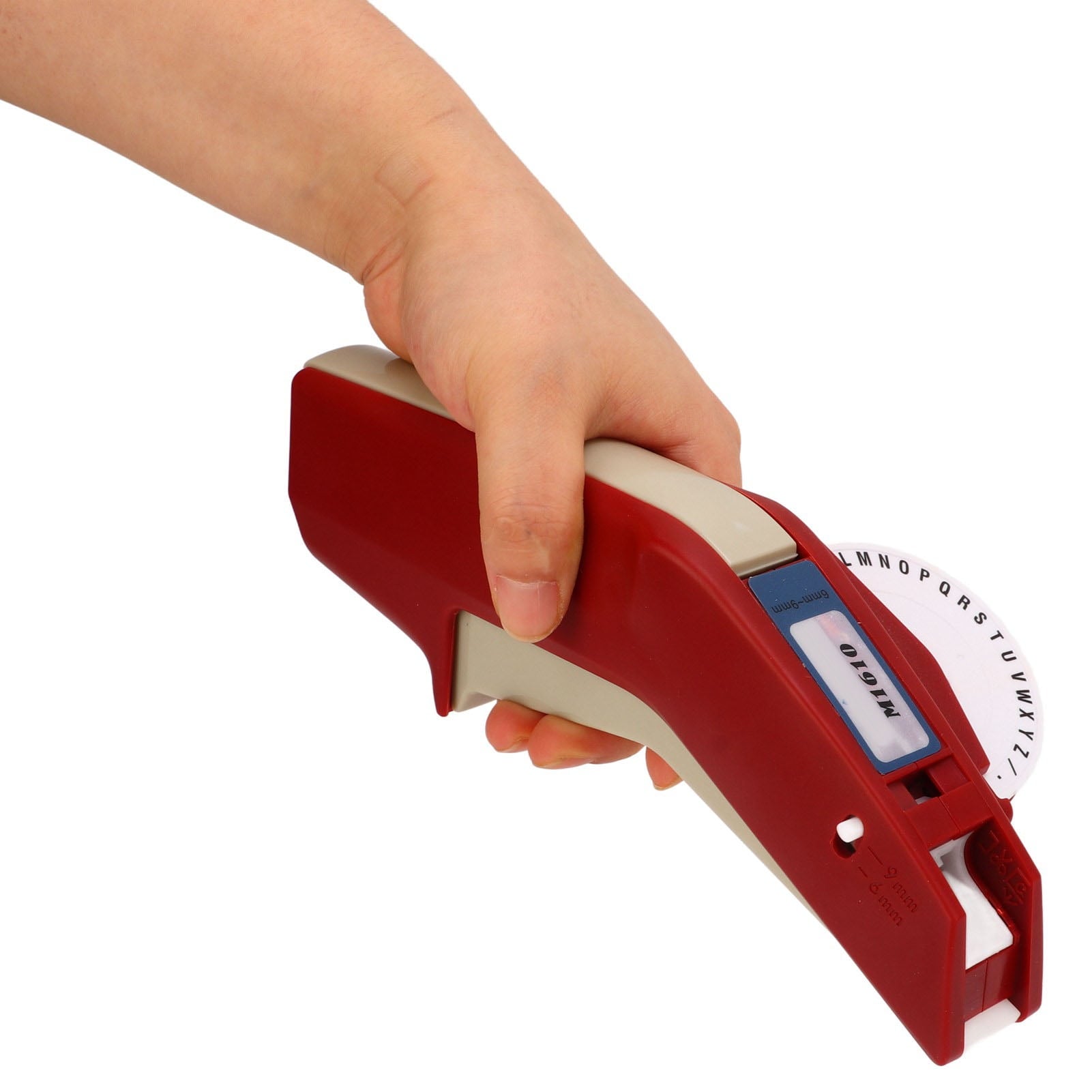 Embossing Label Maker, Premium ABS Clear Number Letter Wide Application Manual Label Printer For Office Black - Image 5