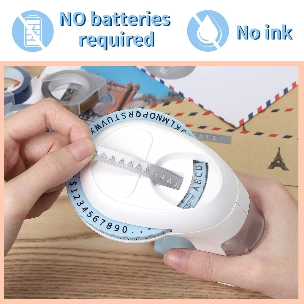 Embossed Labeler, A Portable Handheld Label Printer with 3D Embossing Tape ,Fast-Drying Ink with Crisp Output - Image 4