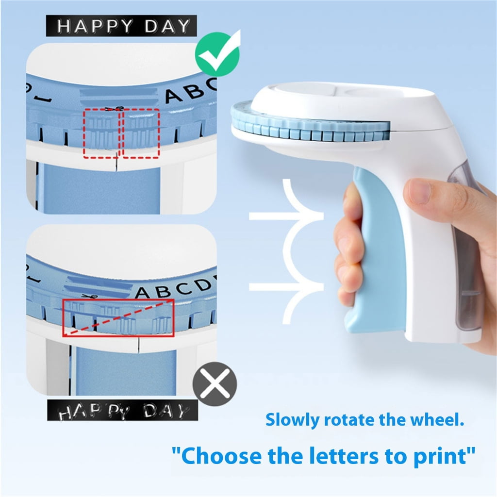 Portable Label Maker, Manual Embossing Device for Home Office, Kitchen Storage & - Image 4