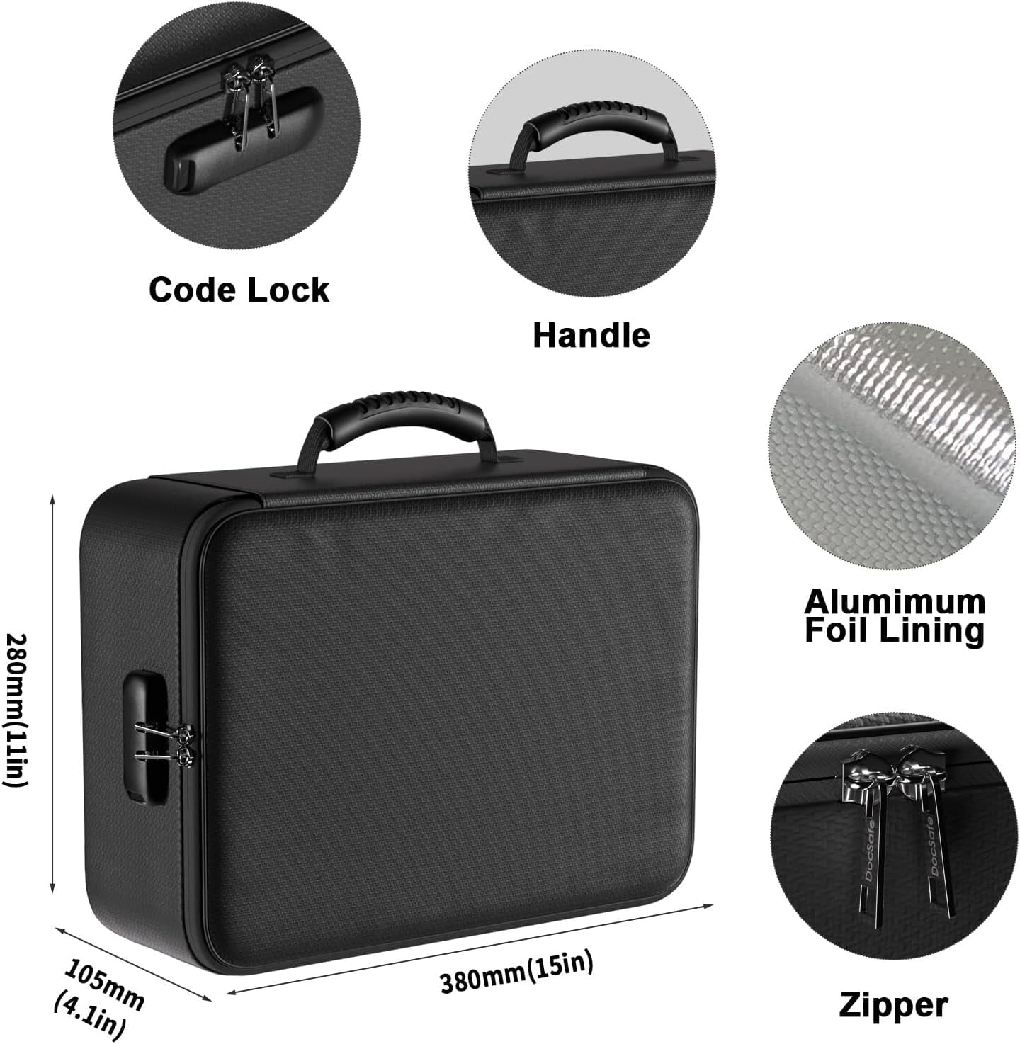 Fireproof Document Bag with Lock, Upgraded Heat Insulated Fireproof Box 8 Layers File Organizer, Portable Home Travel... - Image 6