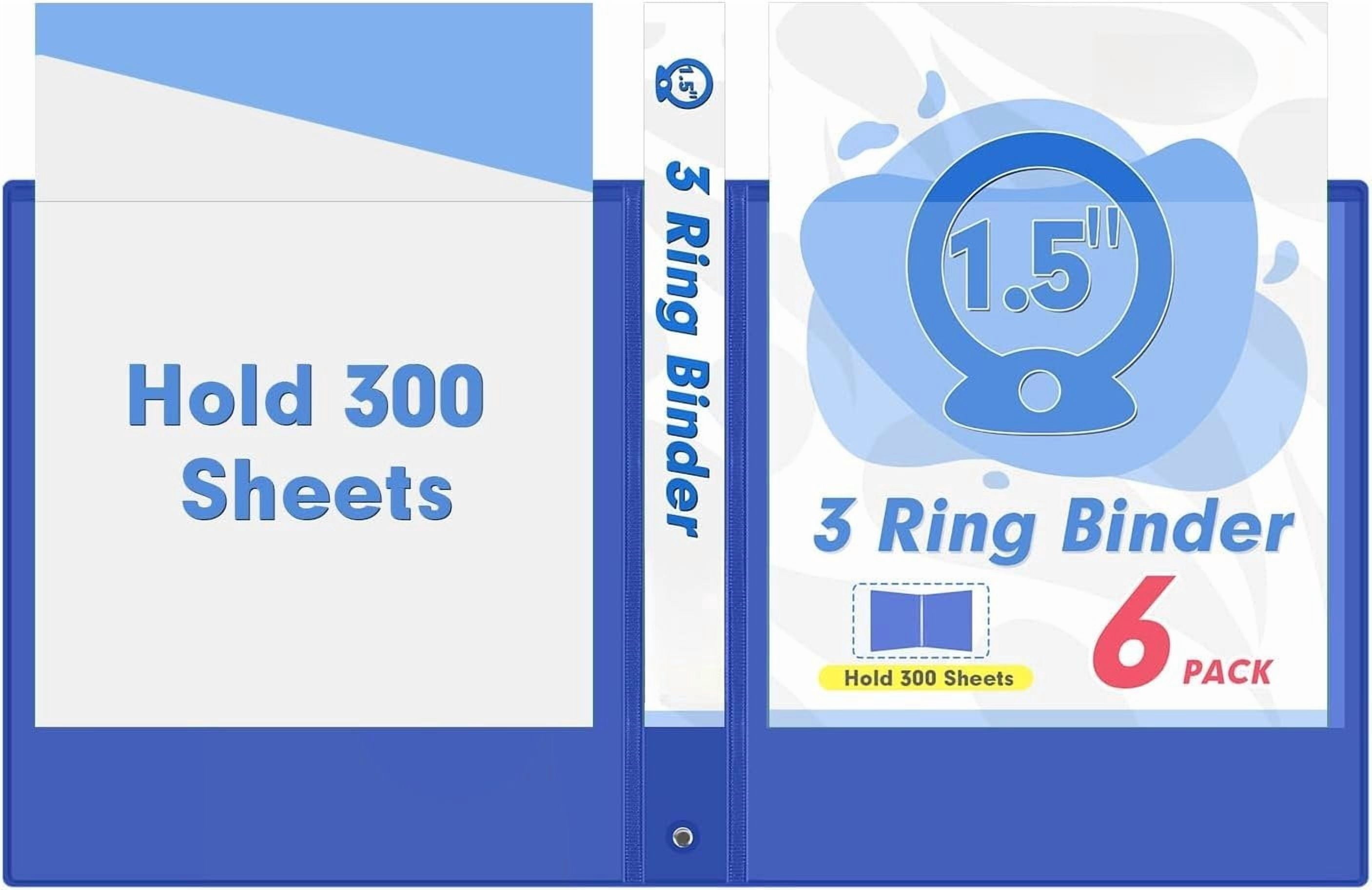 3 1.5 Inch, 6 1.5-Inch Fits Letter Size 8.5'' x 11'' Paper, Versatile s for Office School, 2 Pockets, Assorted 6 Color - Image 6
