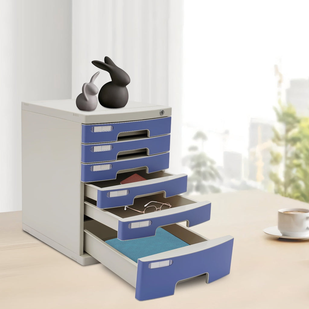 Rectangular Organizing Box, Drawer Type Storage Box with 6 Compartments, Drawer File Organizer for study, office, living room, bedroom, dorm - Image 4
