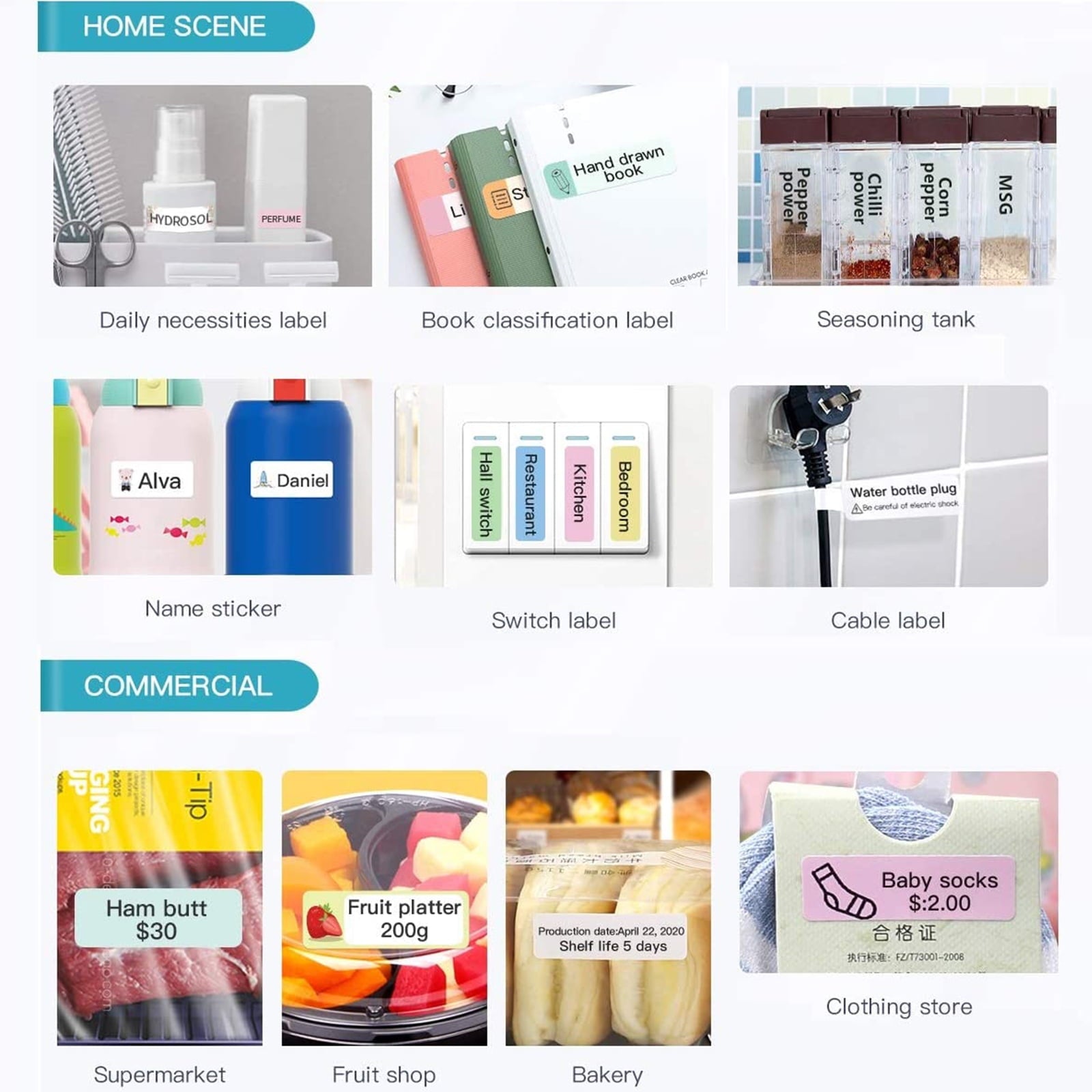 Label Maker Machine Sticker Thermal Printer Machine Bluetooth Label Maker for Home Office - Image 6