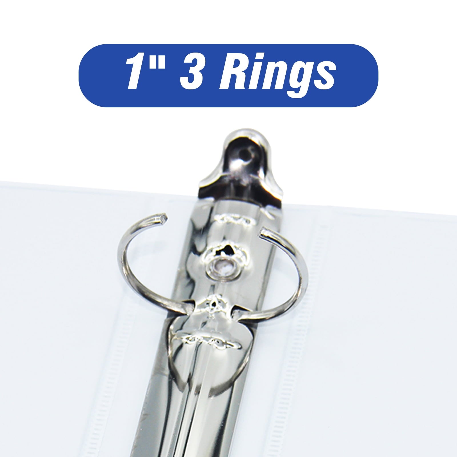 1 inch 3 Ring Binder, 1" Round Ring, 225-Sheet Capacity,School Supplies, 12 Pack White - Image 5