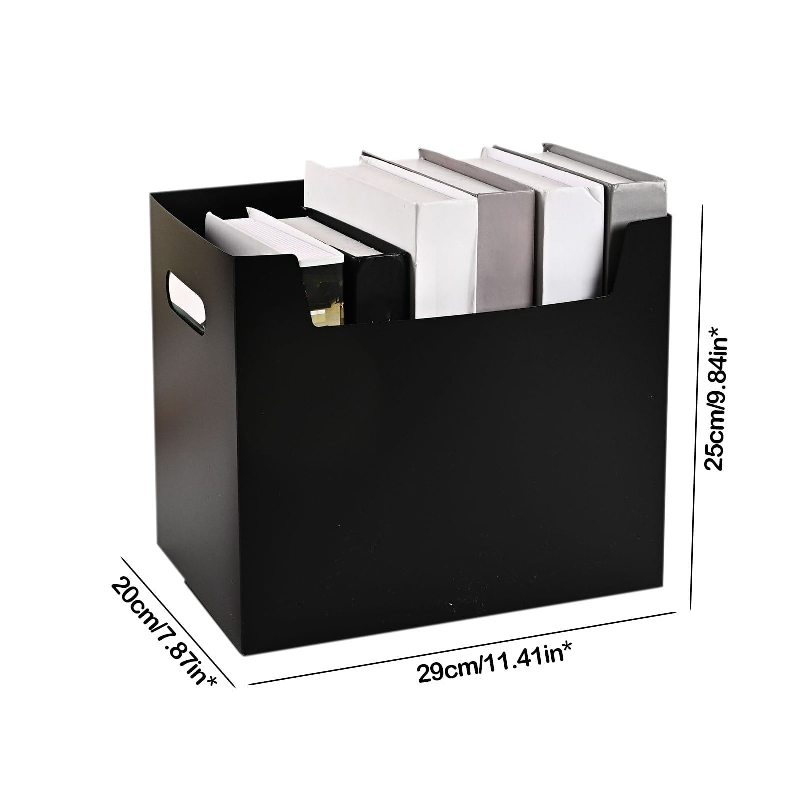 File Organizer Box with Handle, Cardboard Storage File Box for Letter Size Hanging Folder Filing Boxes Portable Deskt... - Image 3