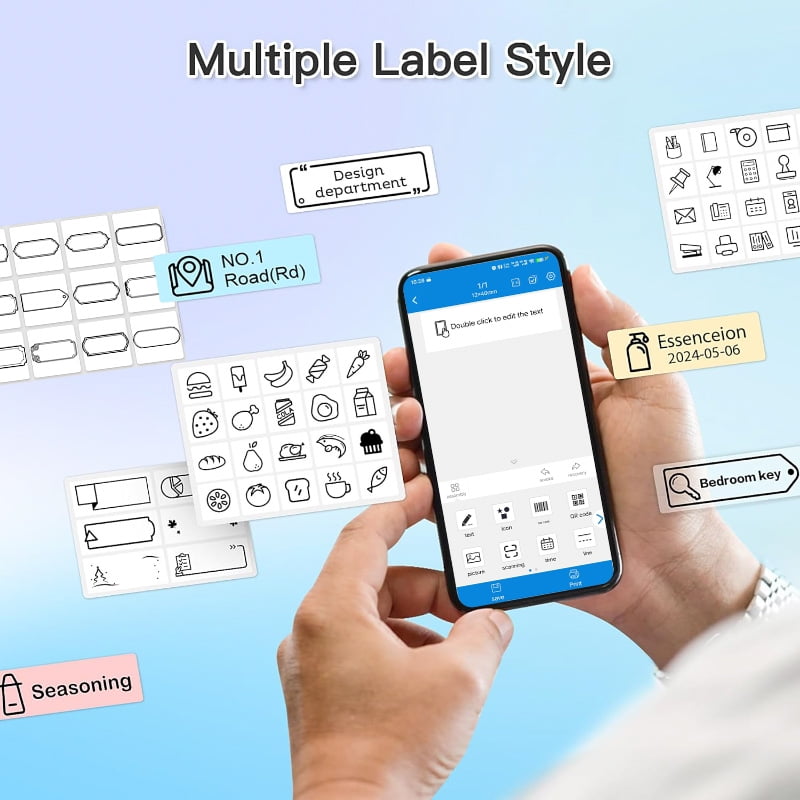 Small Label Maker Portable Bluetooth Label Maker Machine with Inkless Printing, Multiple Templates, Waterproof Labels... - Image 3