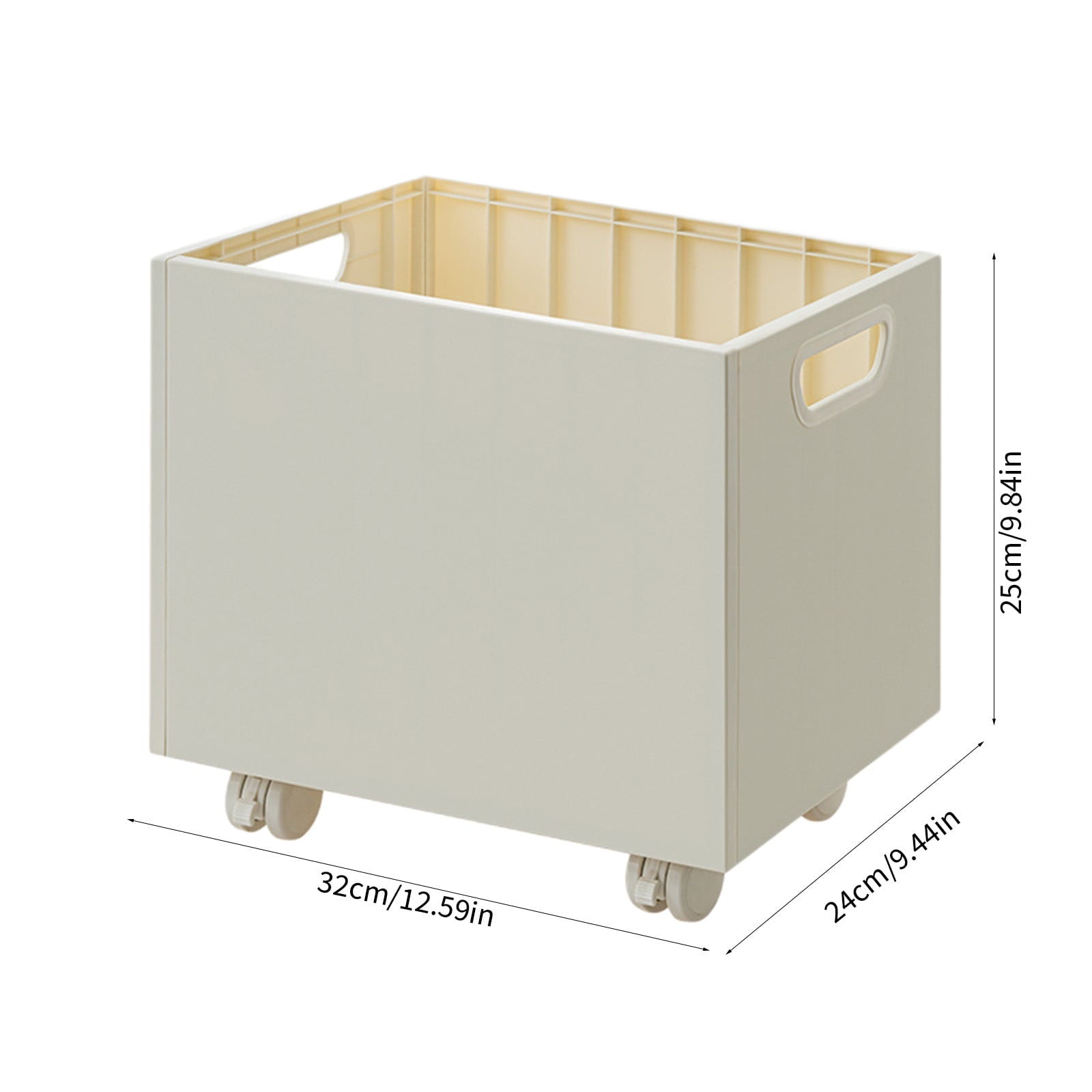 Portable File Box With Handle,Rolling File Organizer With Wheels Stackable Storage File Boxes Portable Letter File Fo... - Image 3