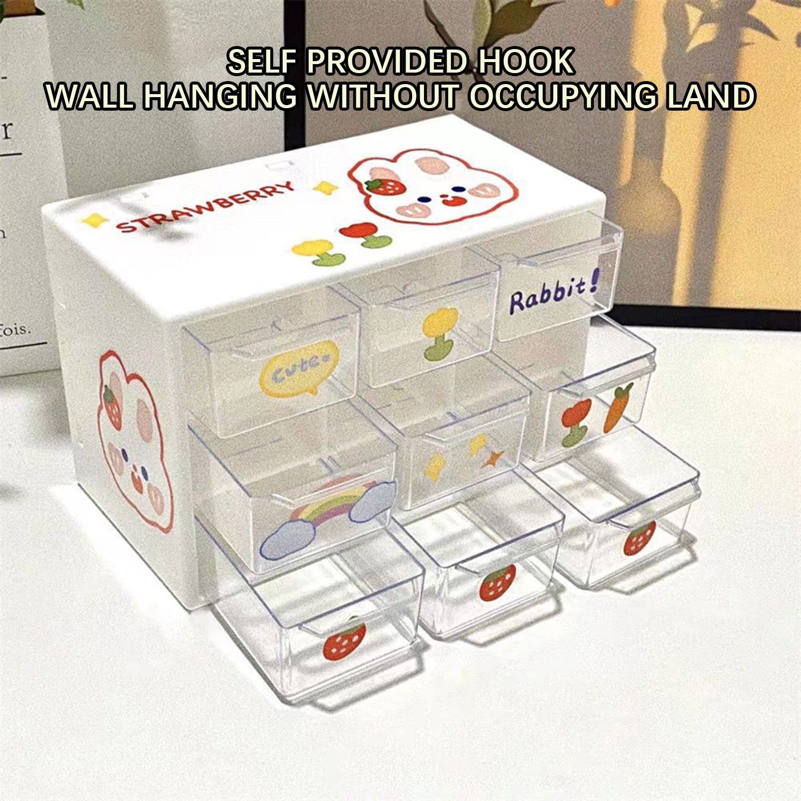 1 Pcs Mini Drawer Organizer Small Organizer with Drawers Plastic Desktop Storage Box with 9 Drawers Desk Craft Organi... - Image 6