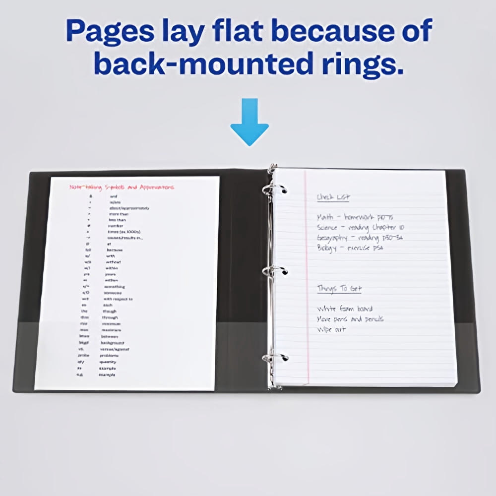 Avery 1-inch 3-Ring Economy Binder (Color Will Vary) (Pack of 3) - Image 5