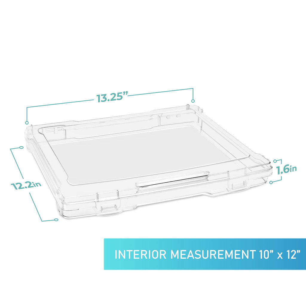 Narrow Clear Hanging File Organizer Bin, Stackable Plastic Document Storage Holder, 1 Pack - Image 3
