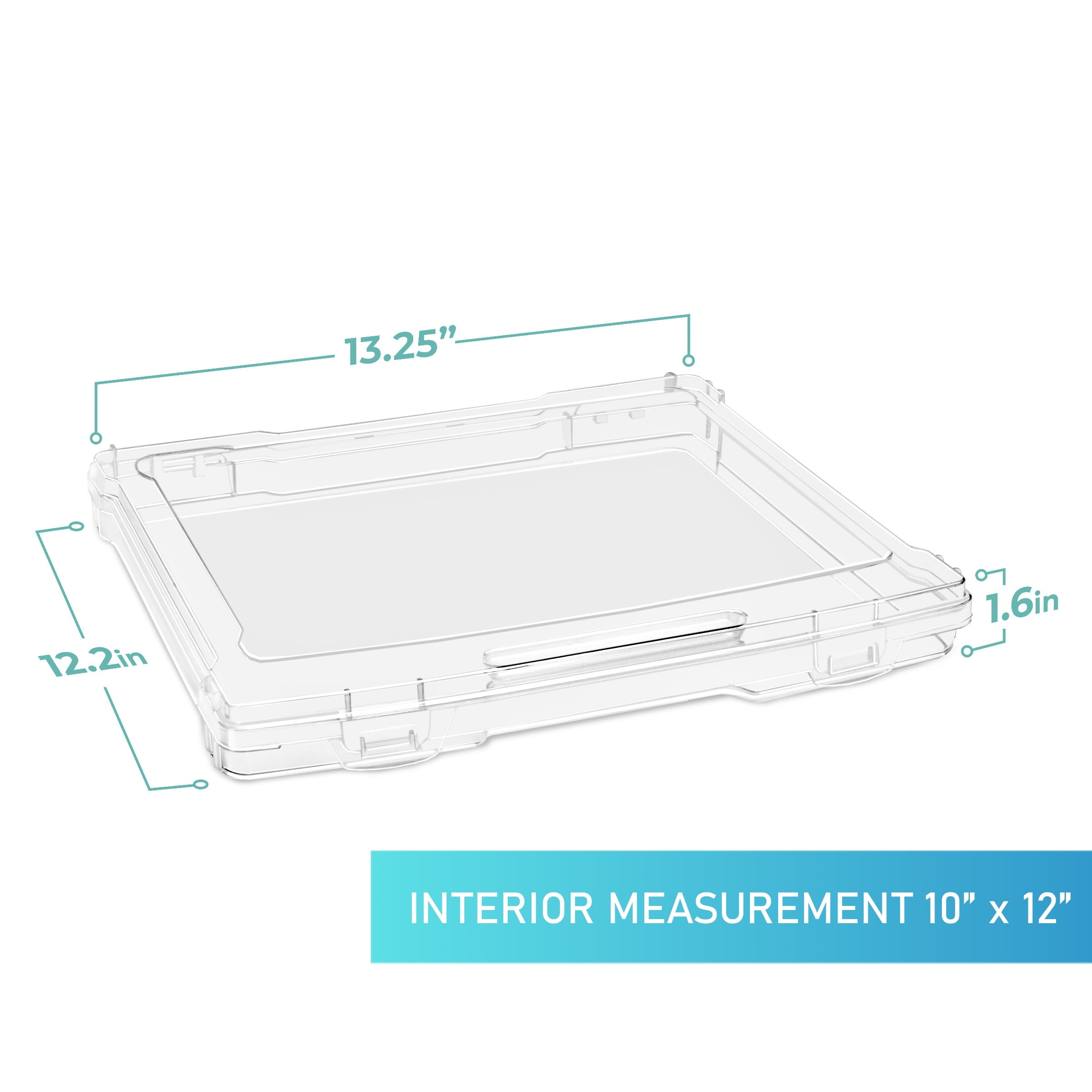 Narrow Clear Hanging File Organizer Bin, Stackable Plastic Document Storage Holder, 1 Pack - Image 3