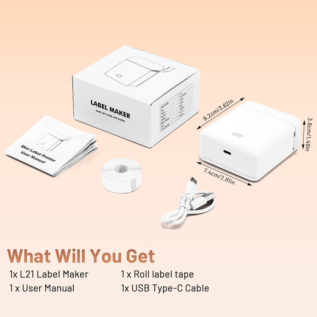 TRAB Label Maker Machine with Tape, Portable Bluetooth Mini Label Printer, Wireless Small Label Makers with Versatile... - Image 2