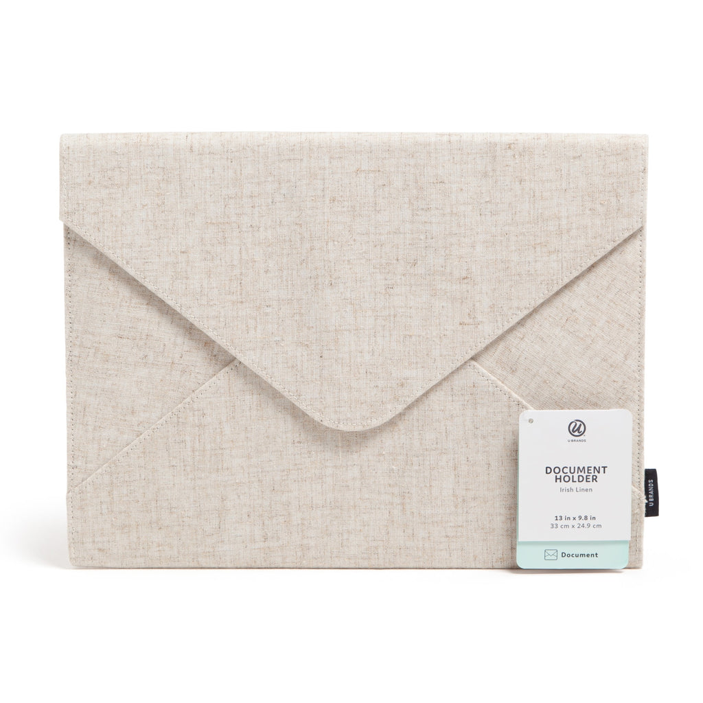 UBrandsLinen Document Holder File Sorter, 13 x 9.75in., Beige - Image 4