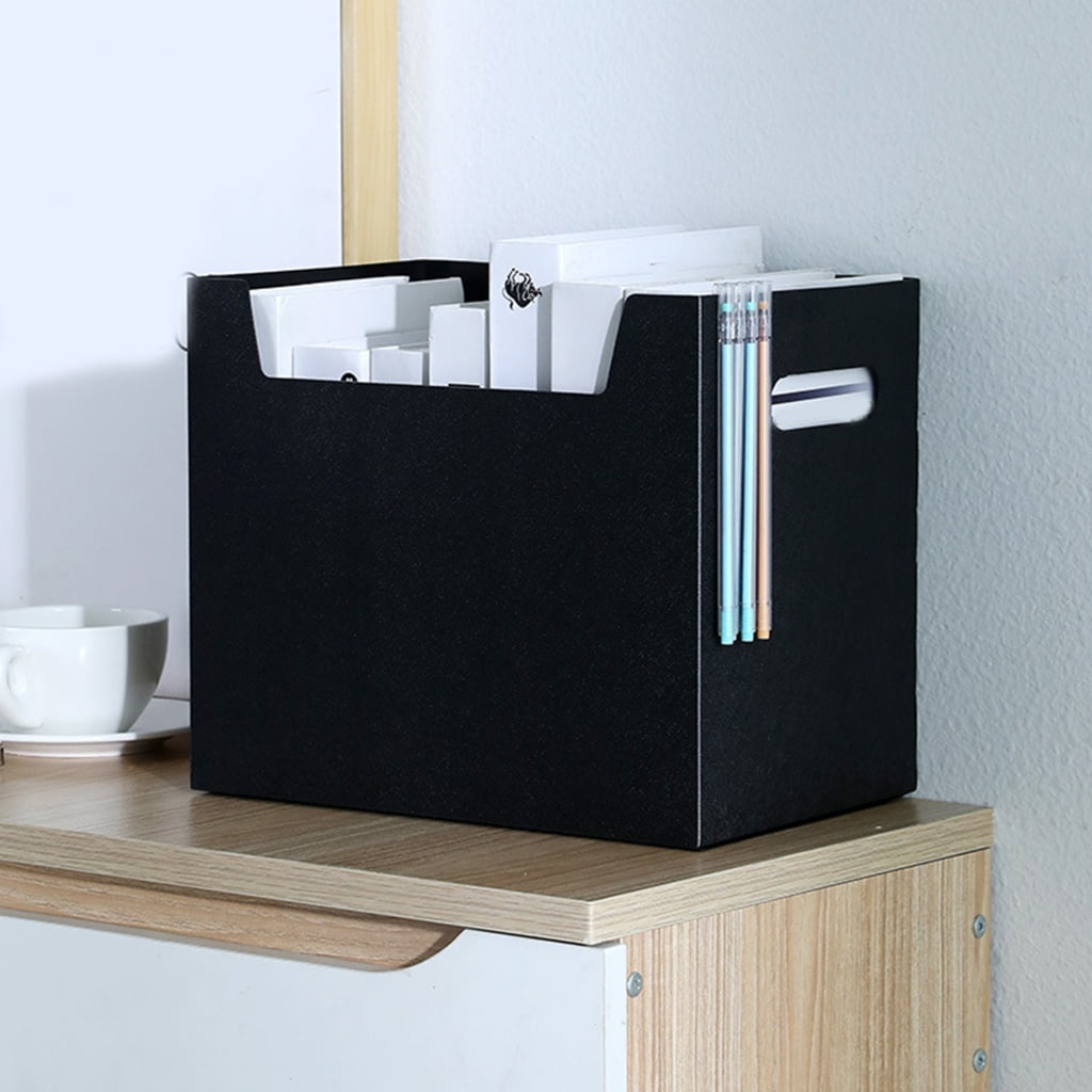 Jesscasday Desktop File Organizers File Holder Box Large Capacity File Storage Solution File Box File Holder Stand for Office Home - Image 3