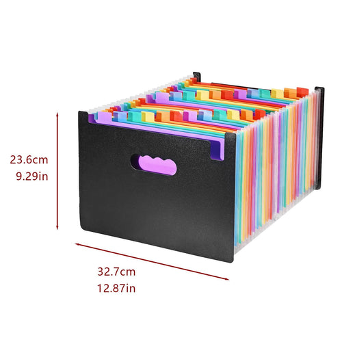 1 Pack Accordion File Organizer, 13 Pockets Multicolored Expanding File Folder, Portable Monthly Paper Bill Tax Recei... - Image 2