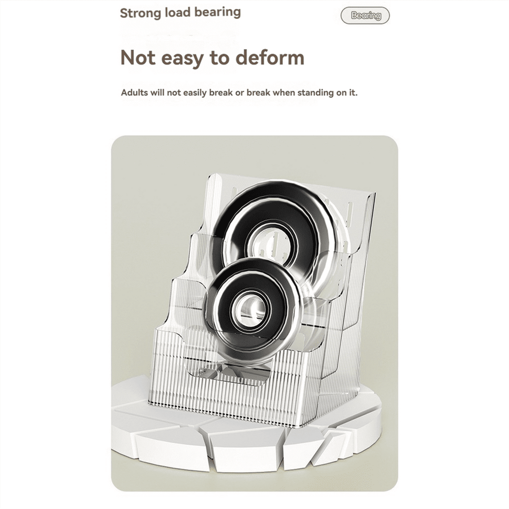 A4 File Display Clear Storage Box Office Single Layer Desktop Sorter Pocket Booklet and Brochure Holder Gray - Image 5