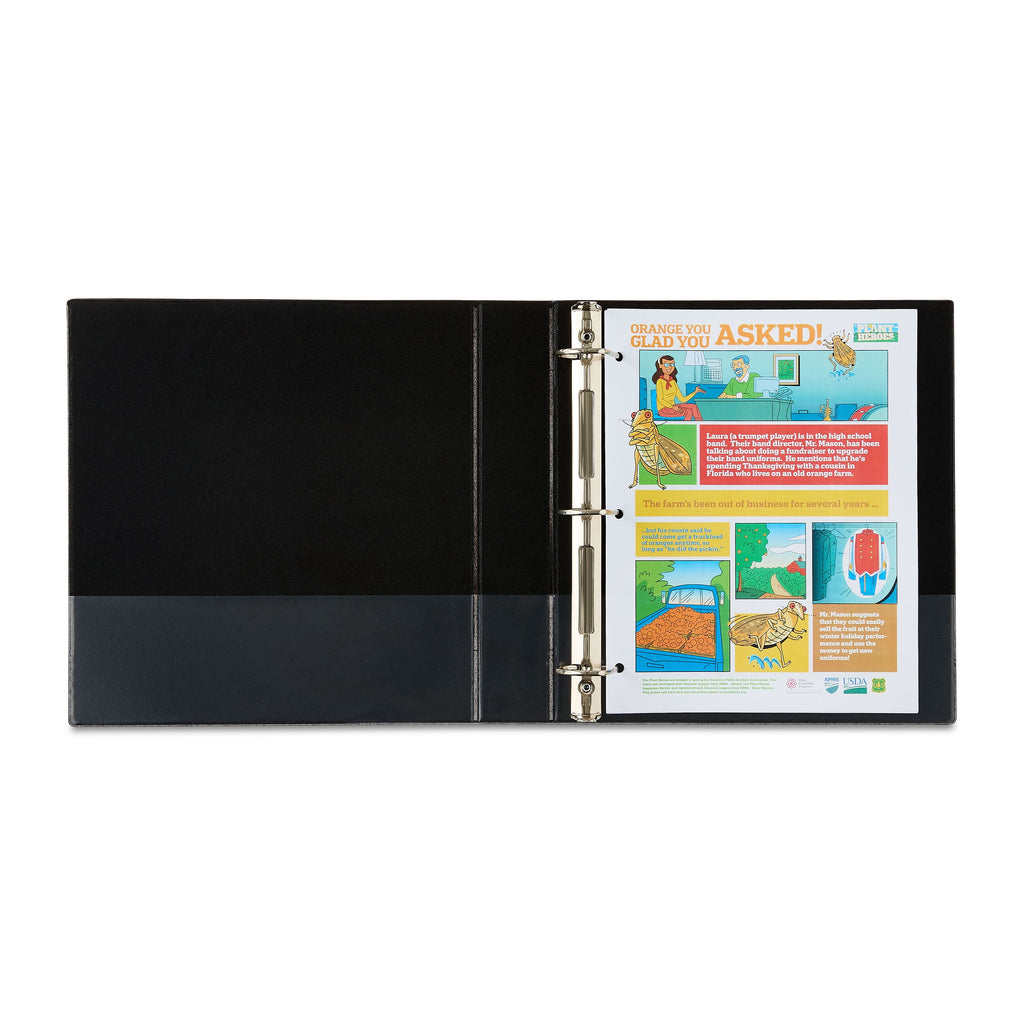 3-Ring Durable View Binder, 1.5" Slanted D-Rings, Black - Image 5