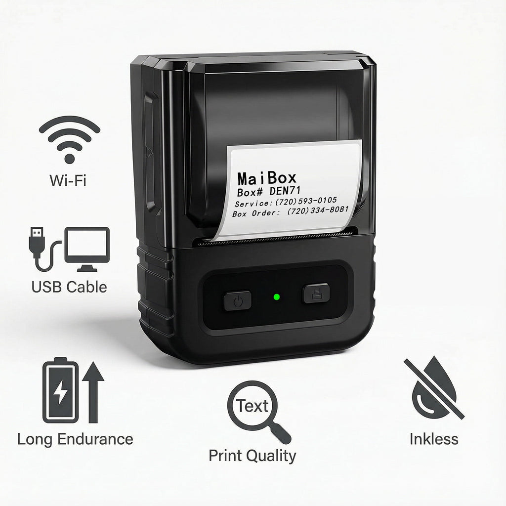 Thermal Label Maker with 100 Labels - Portable Bluetooth Address Label Printer for Small Business, Barcode & Retail, ... - Image 2