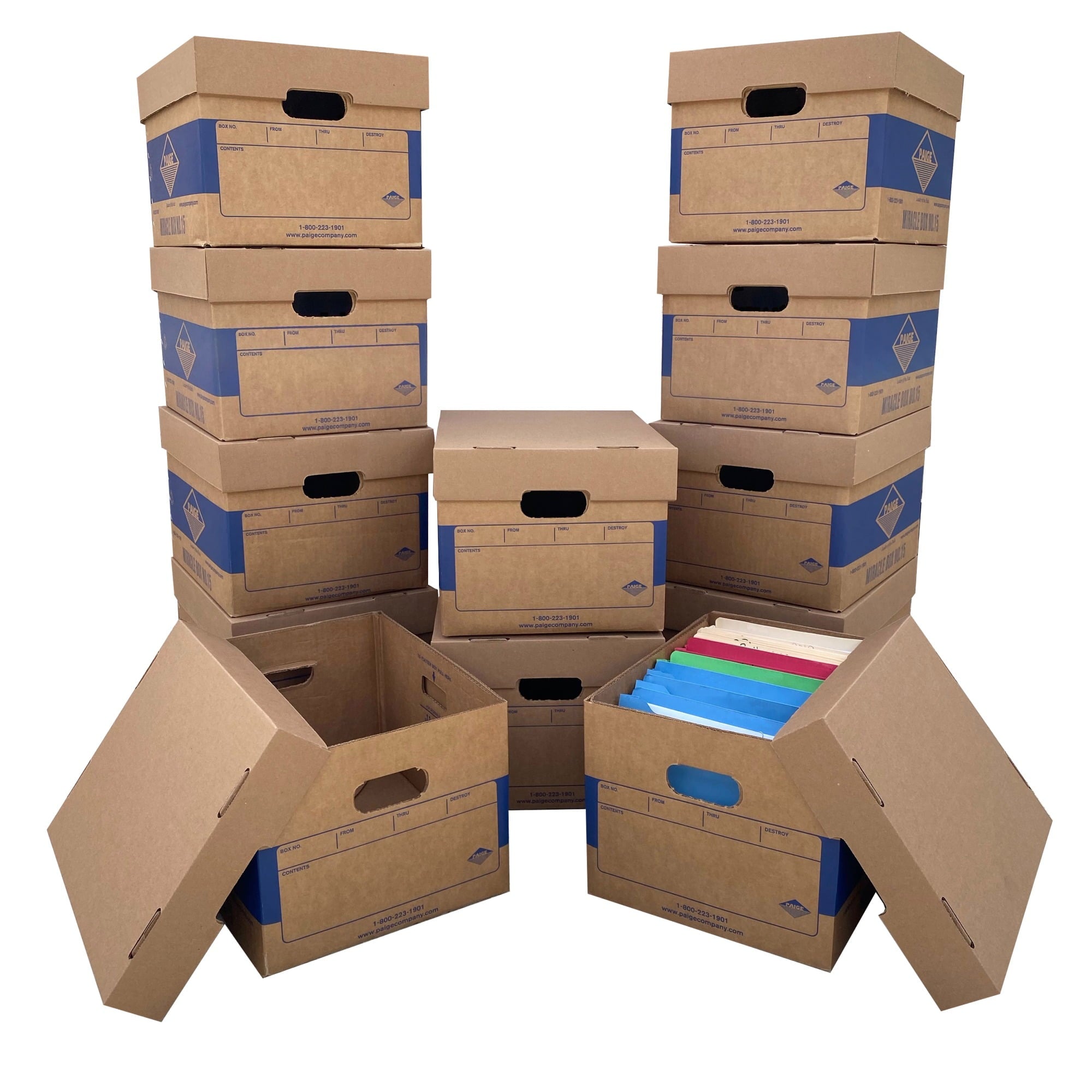 Office Moving Storage Boxes (12 Pk) Miracle File Moving Boxes 15x12x10 - Image 3