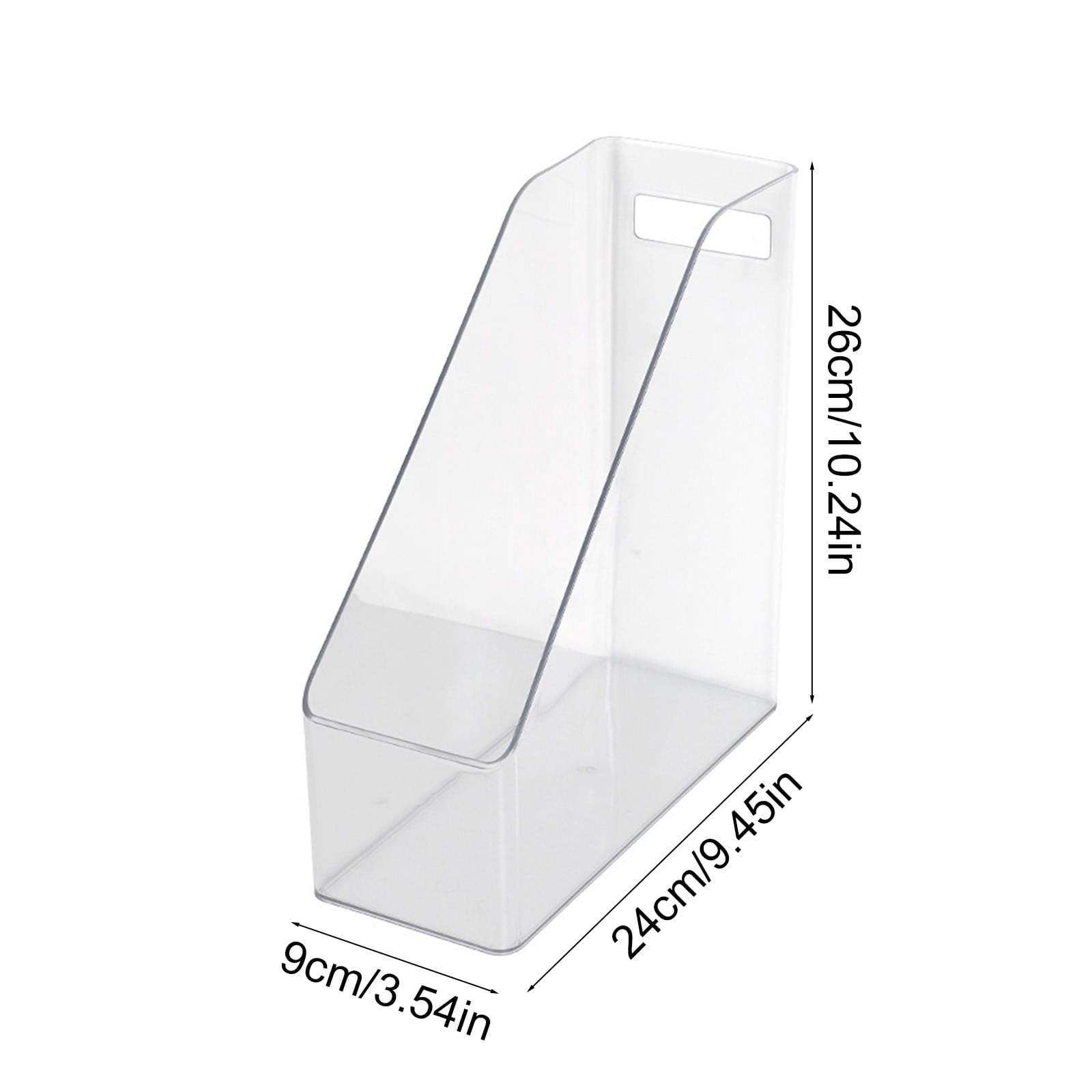 Desktop File Organizer Transparent Thickened PET Desk Storage Box for Books Documents Office Supplies Large Capacity Space Saving for Home D - Image 3