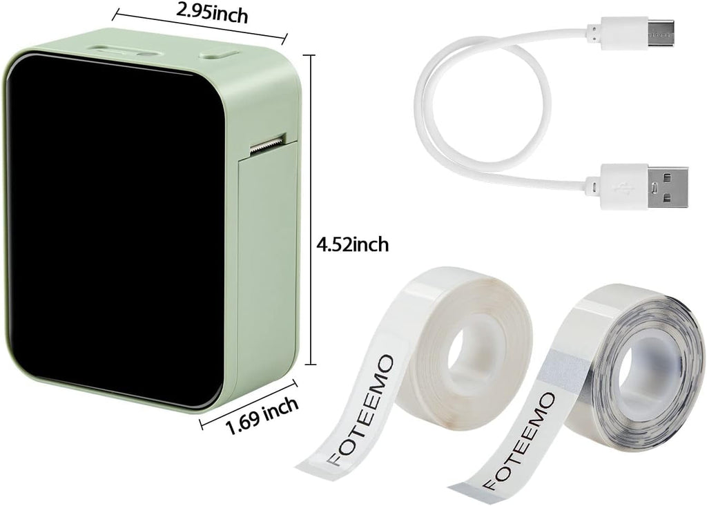 Label Maker Machine with 2 Tape, Portable Wireless Cection Mini Label Maker Bluetooth Label Printer Inkless Rechargea... - Image 2