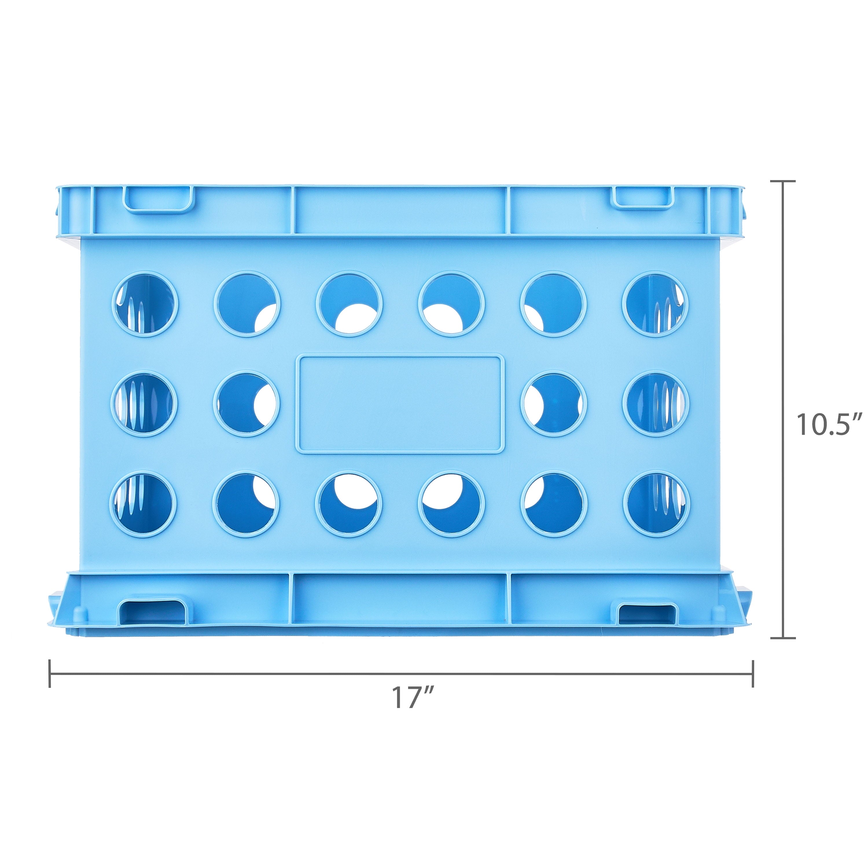 Pen+Gear Plastic File and Storage Crate, Sky Blue, 1-pack - Image 6