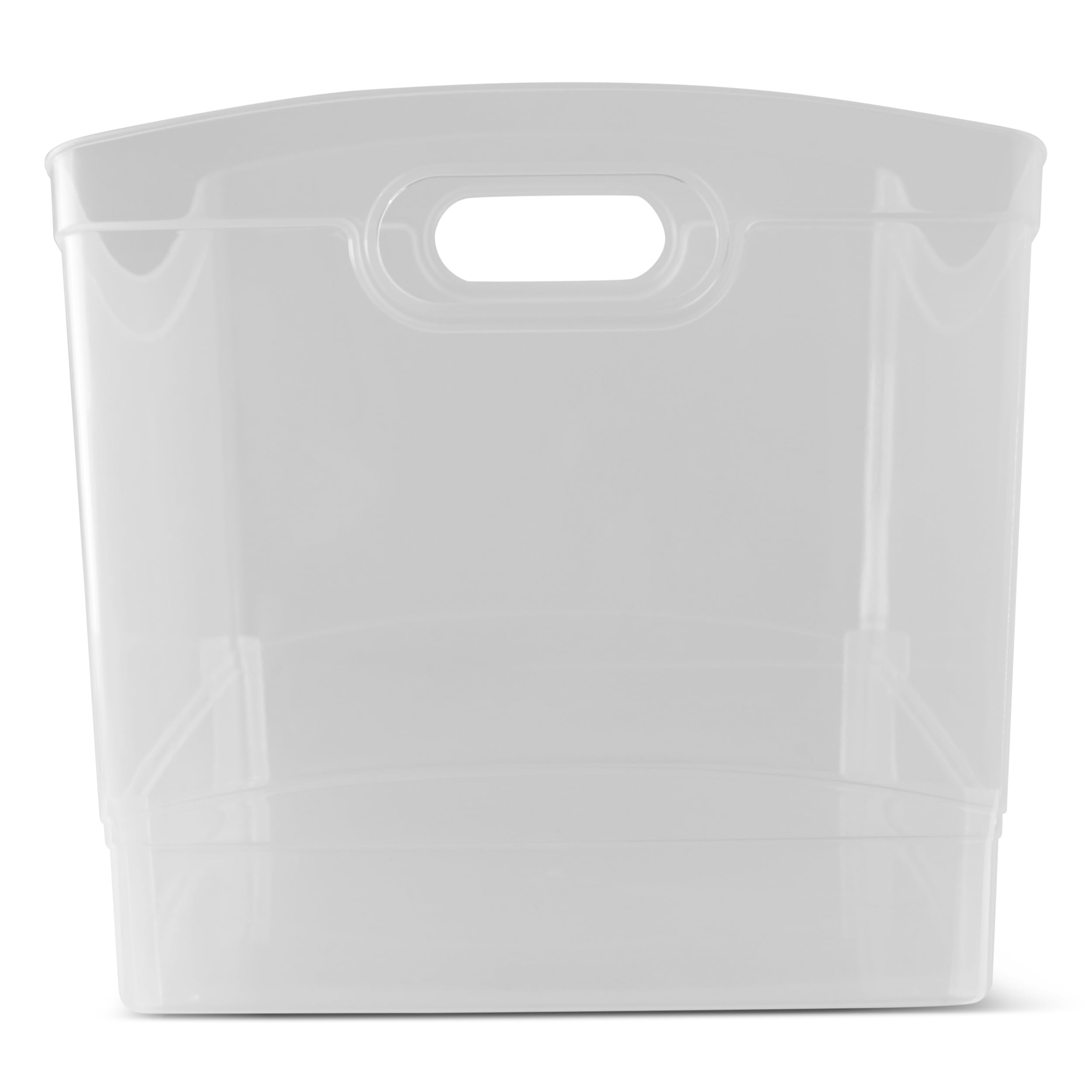 Clear Plastic Utility Storage Bin Organizer with Built-In Handles, Large Storage Container for Pantry, Closet, Cabine... - Image 3