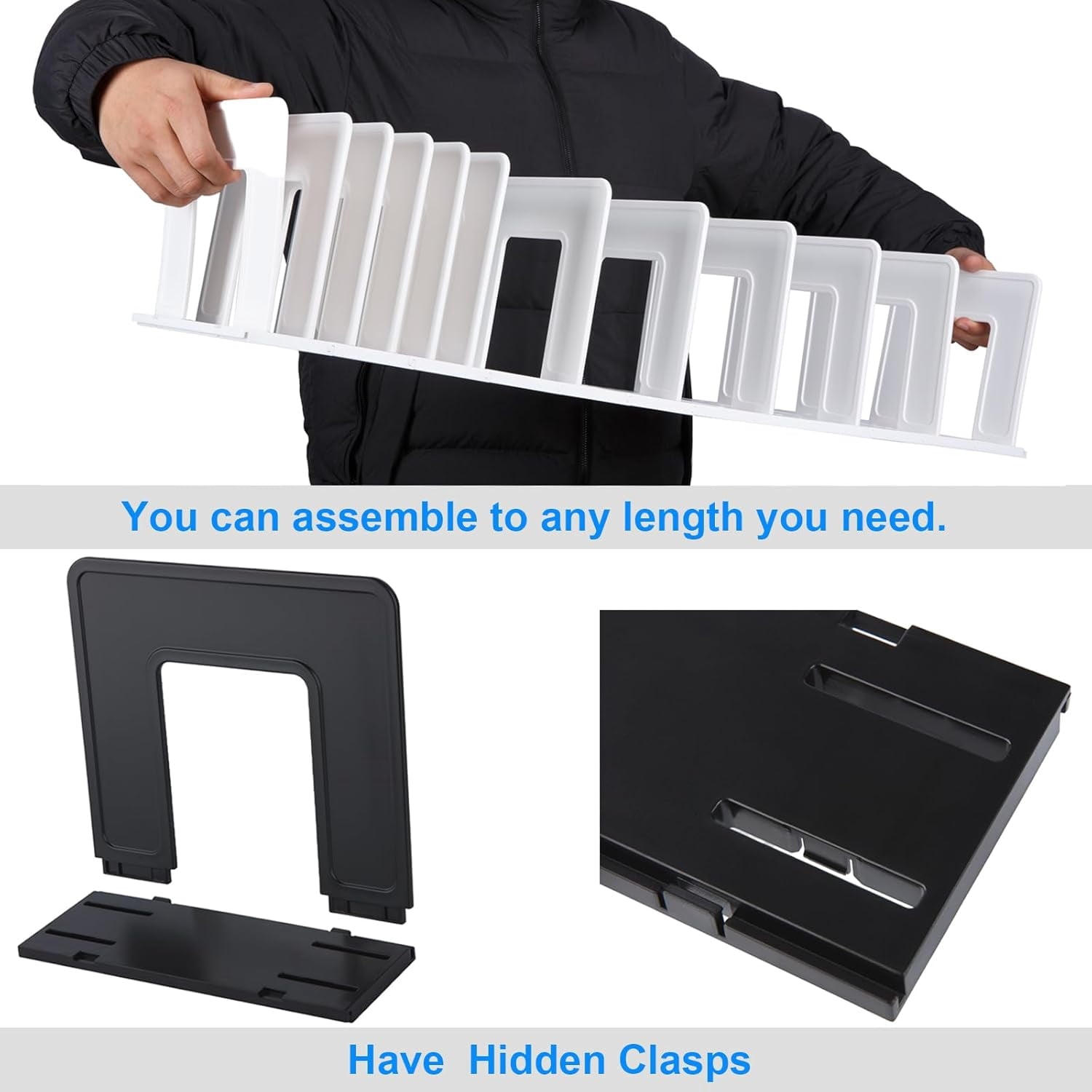 Adjustable vertical file divider, expandable upright file shelf, desktop folder organizer, school office file organiz... - Image 5