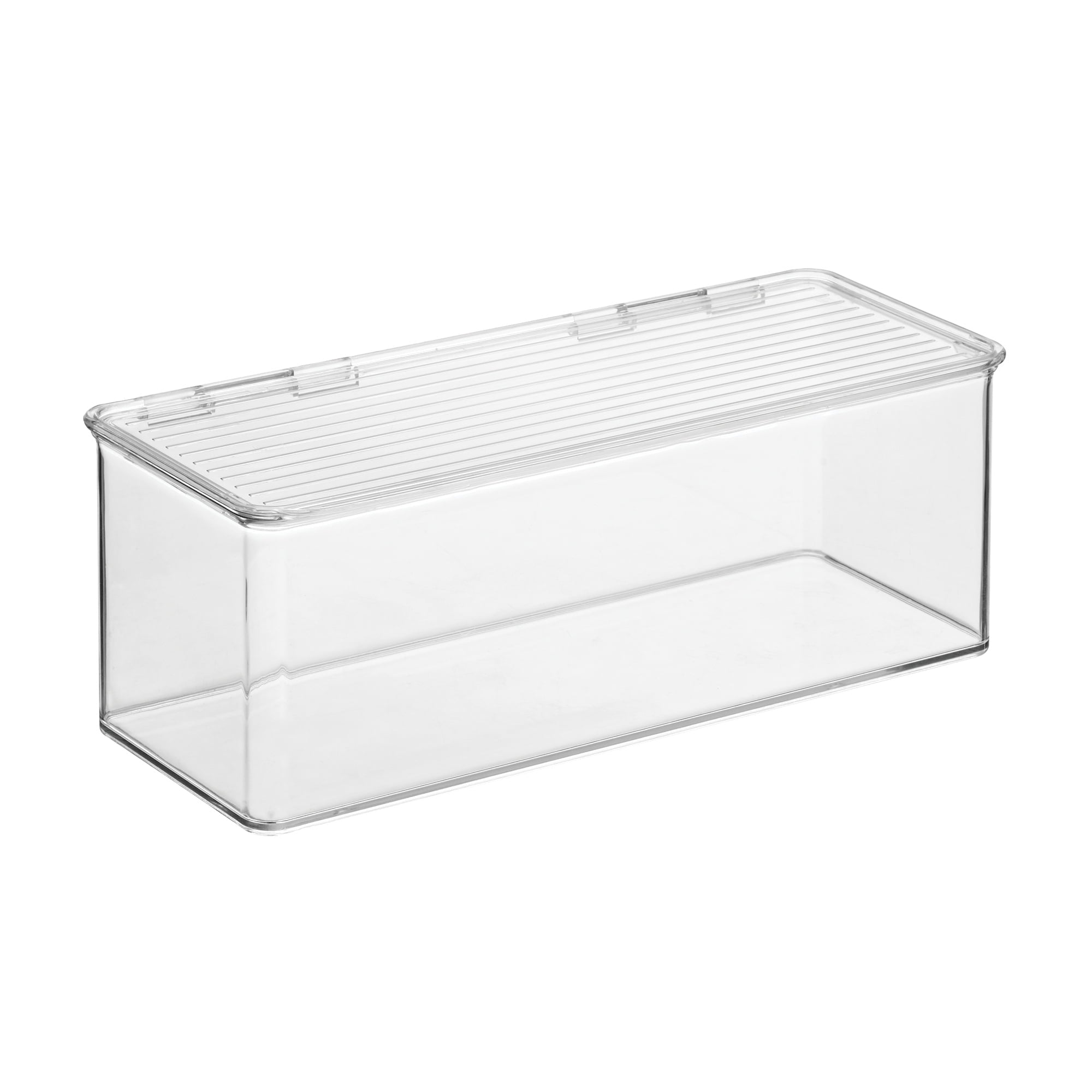 iDesign Stackable Hinged-Lid Storage Box, Lidded Storage Box for Organizing the Kitchen, Bathroom, or Home Office, 5.... - Image 4