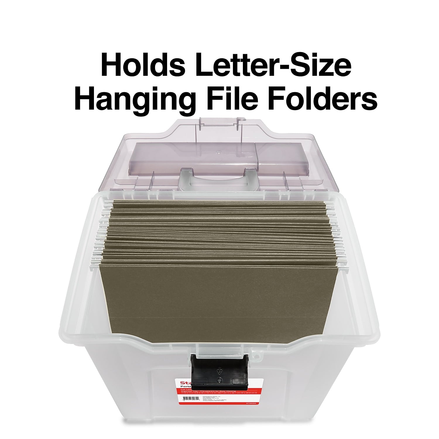File Box File Portable Tote Letter Size Clear (140165/111112) - Image 3