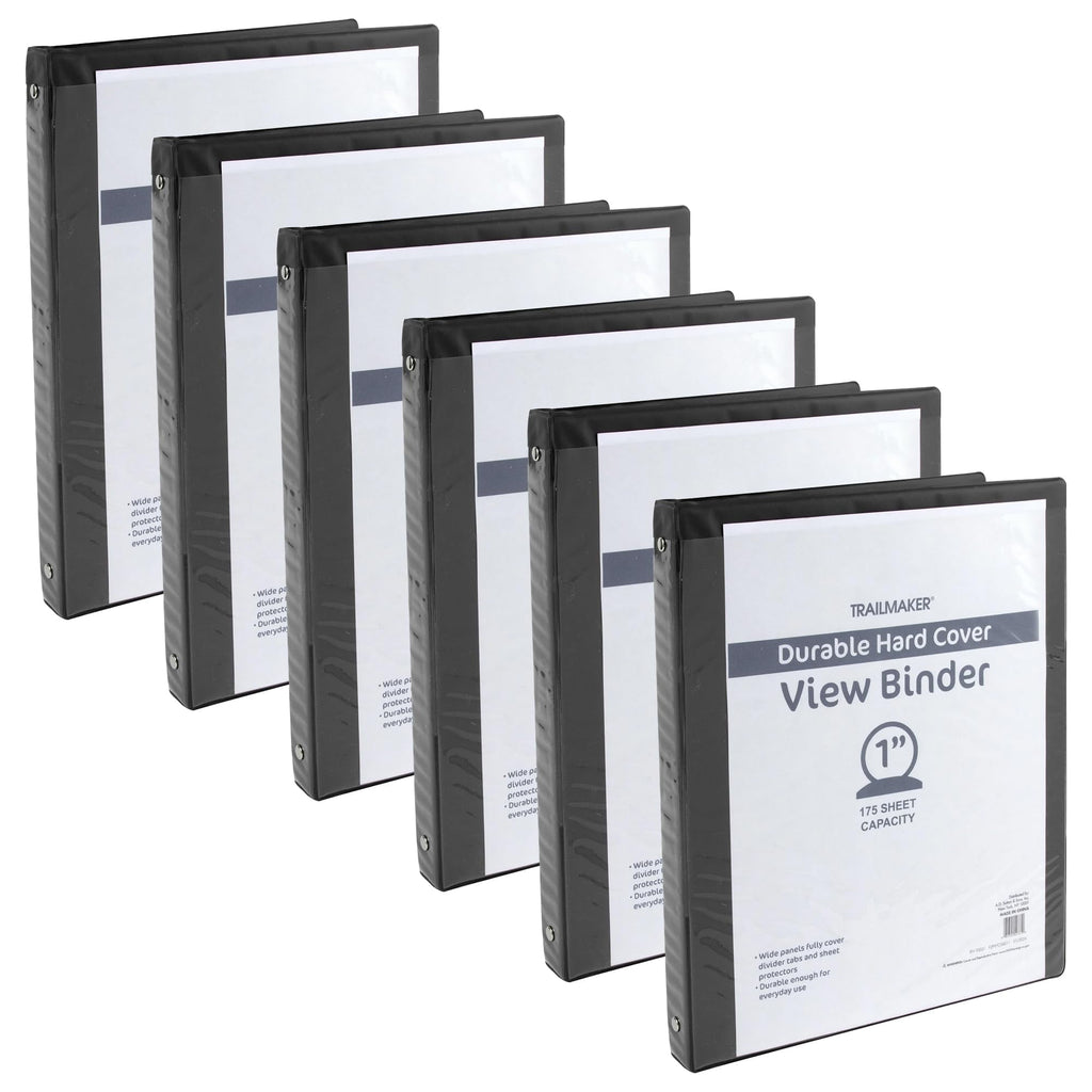 50 Pack of Bulk Wholesale 1 Inch 3 Ring Hardcover Binders with Clear Transparent Covers for Picture and Note Display ...