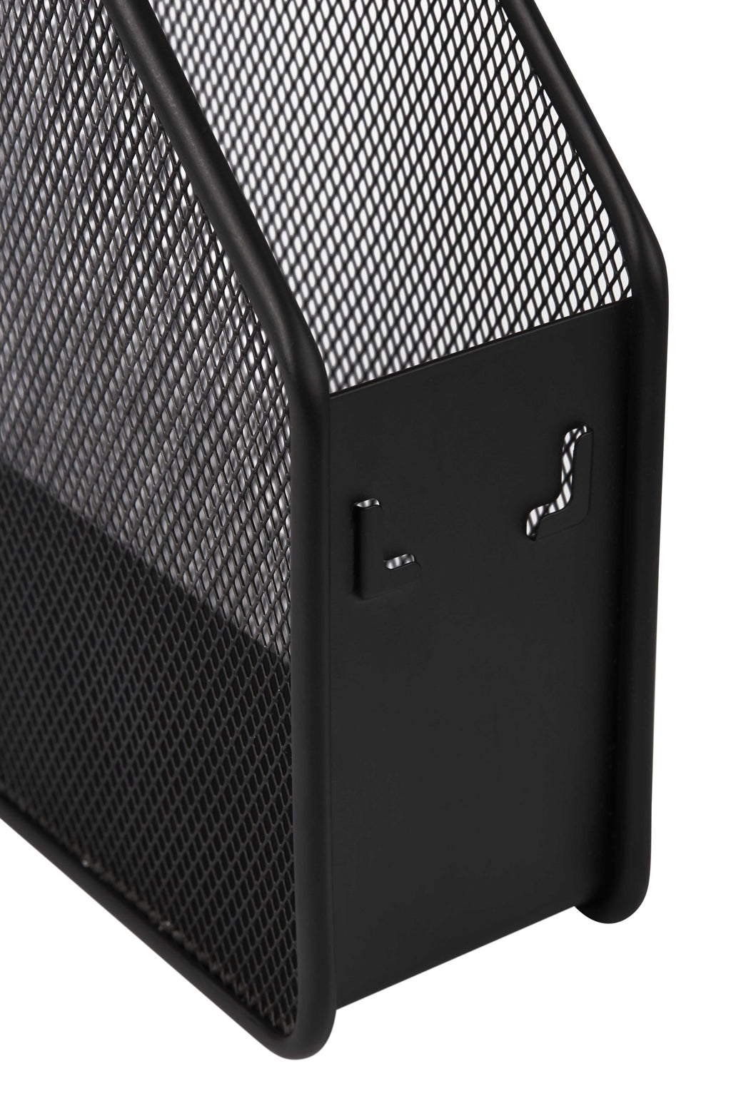File Organizers, Metal Mesh Magazine File Holder, Black, One Compartment - Image 2