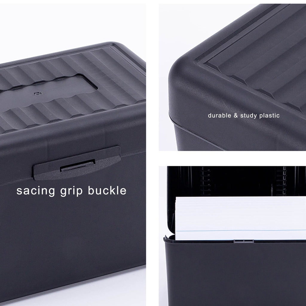 （storage box）4"x6" Index Card Holder, Index Card Box Organizer Storage for Home Recipes Flashcards Address Office - Image 5